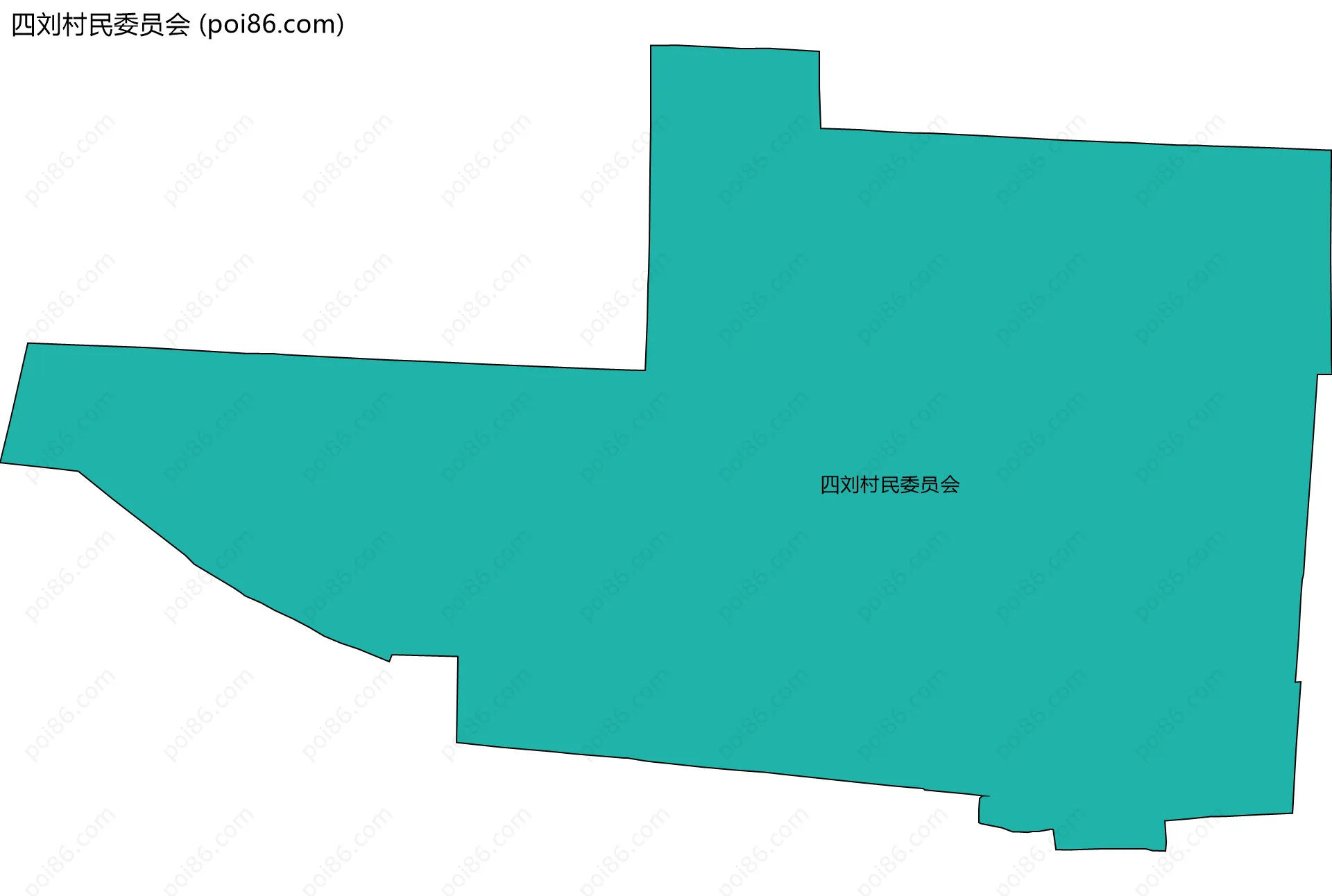 四刘村民委员会边界地图