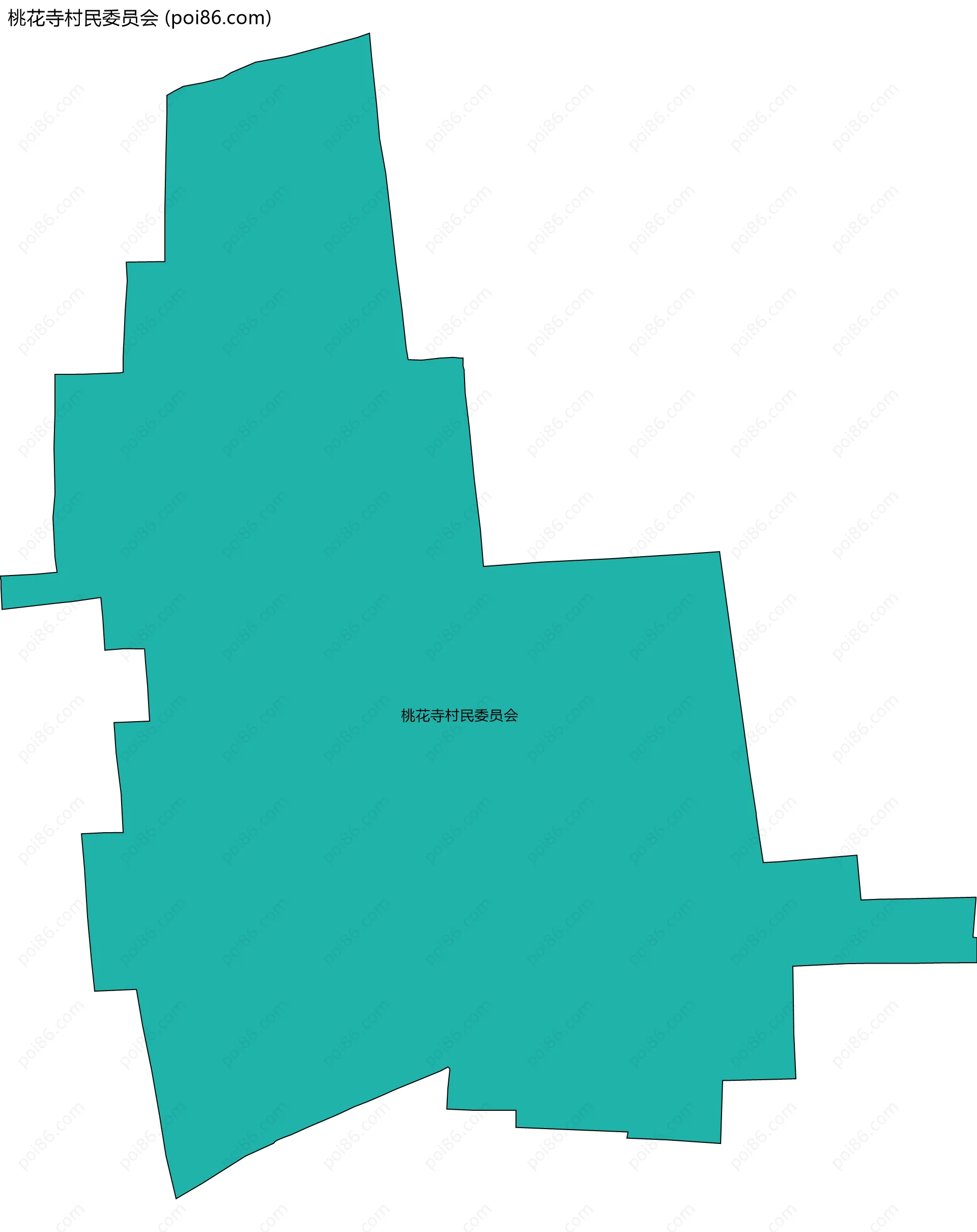 桃花寺村民委员会边界地图