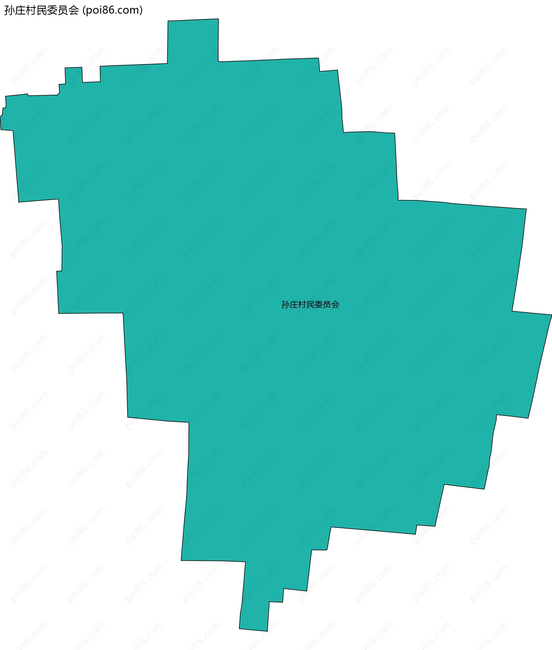 孙庄村民委员会边界地图