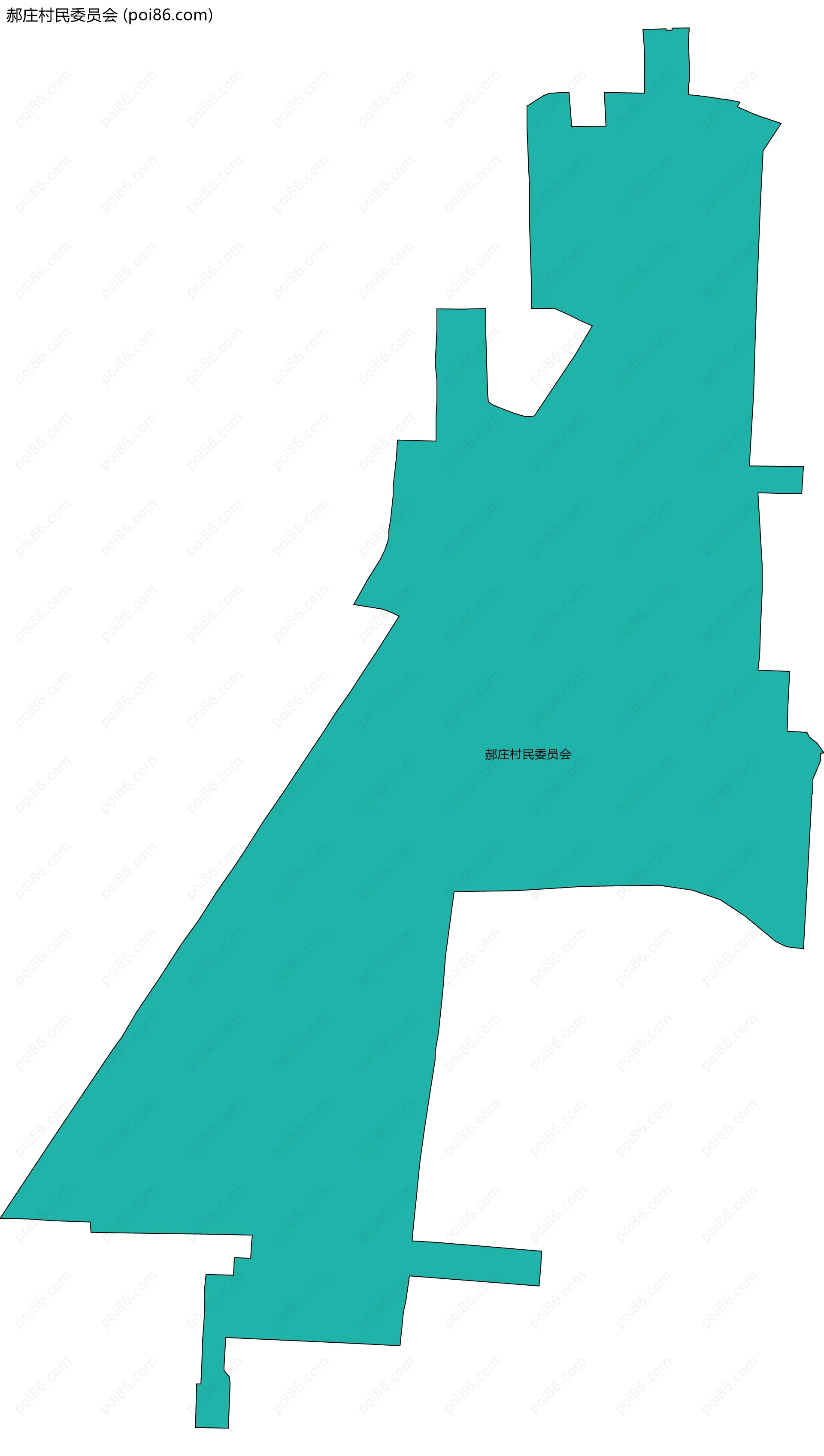 郝庄村民委员会边界地图