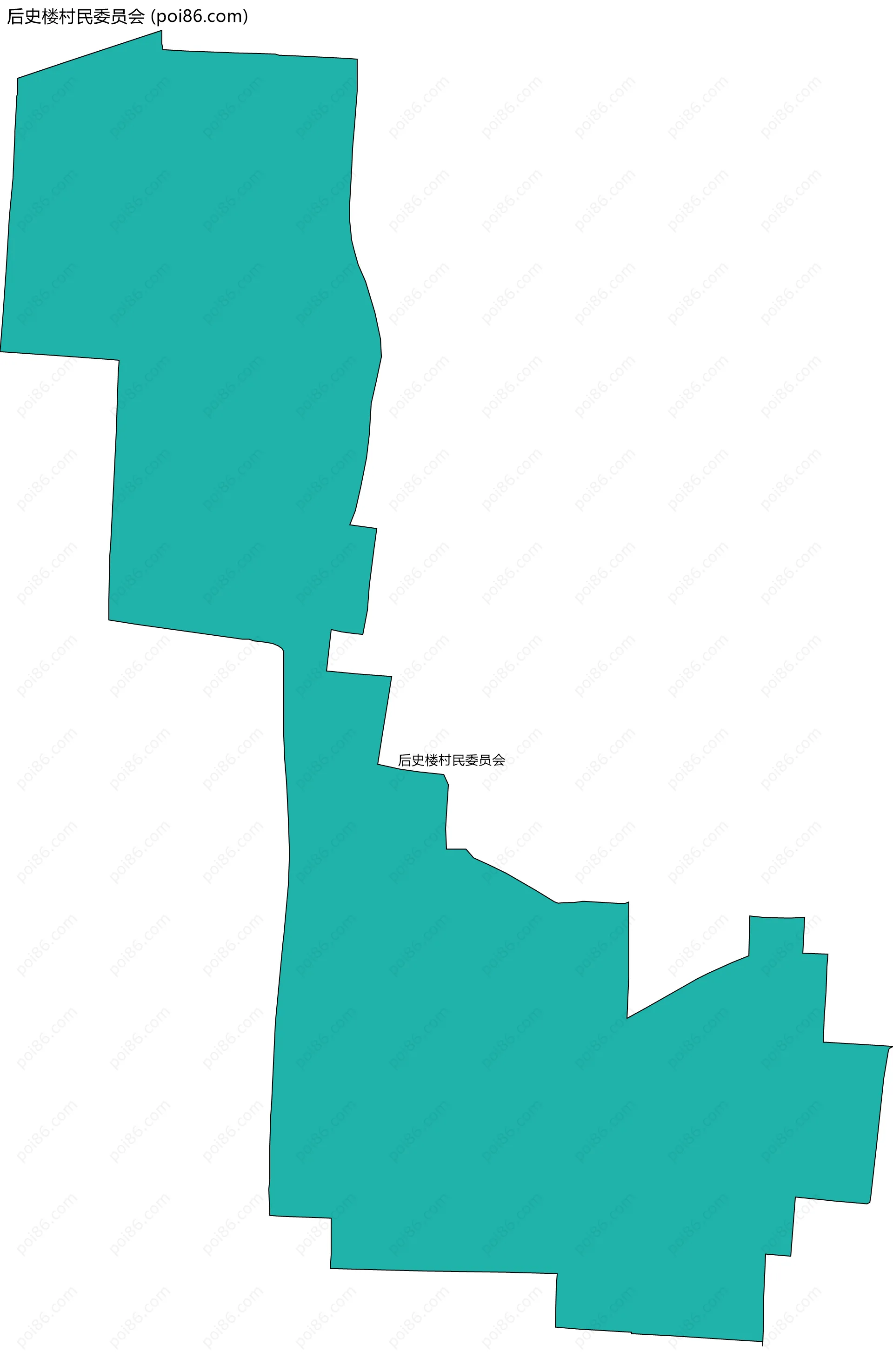 后史楼村民委员会边界地图