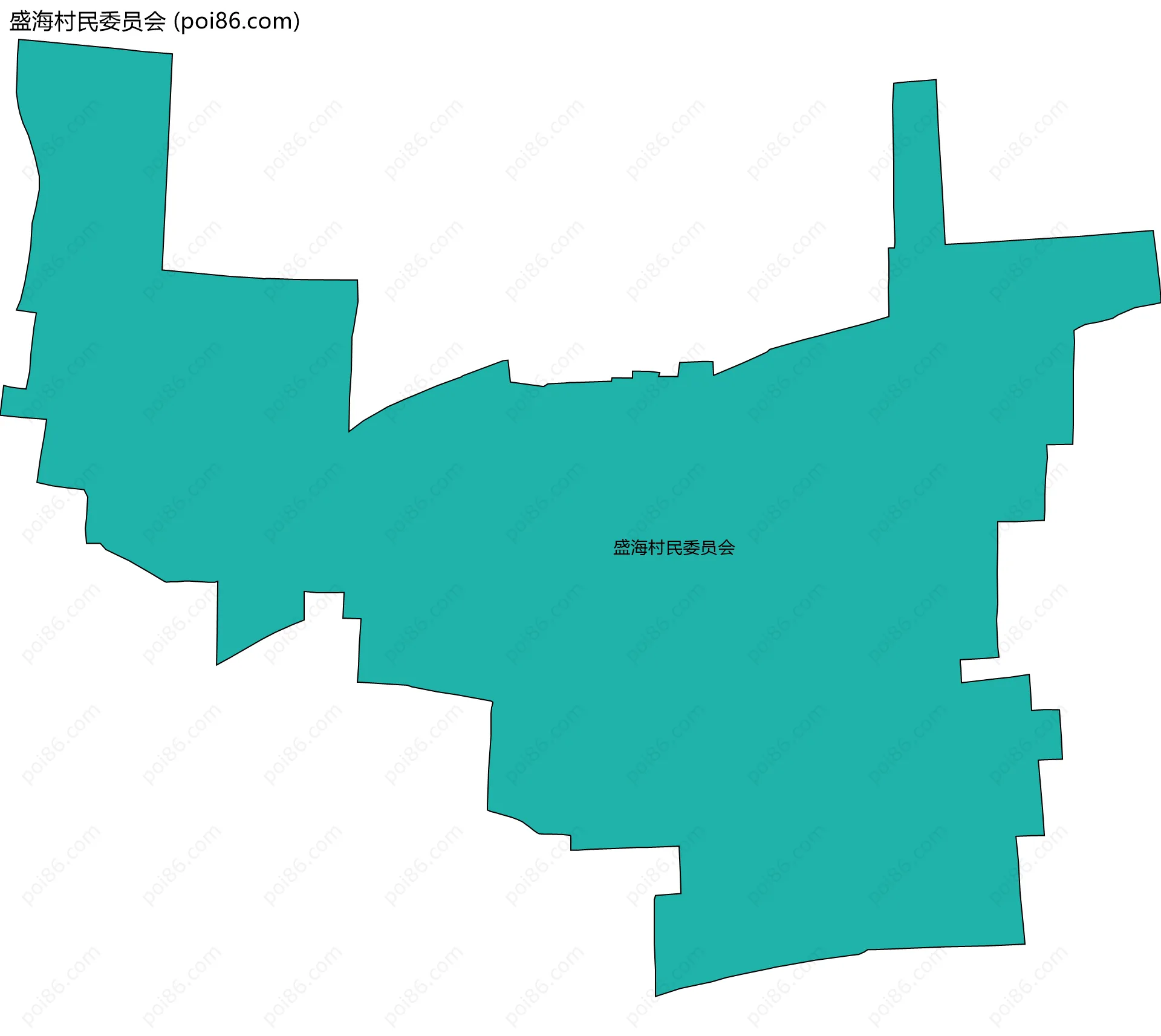 盛海村民委员会边界地图