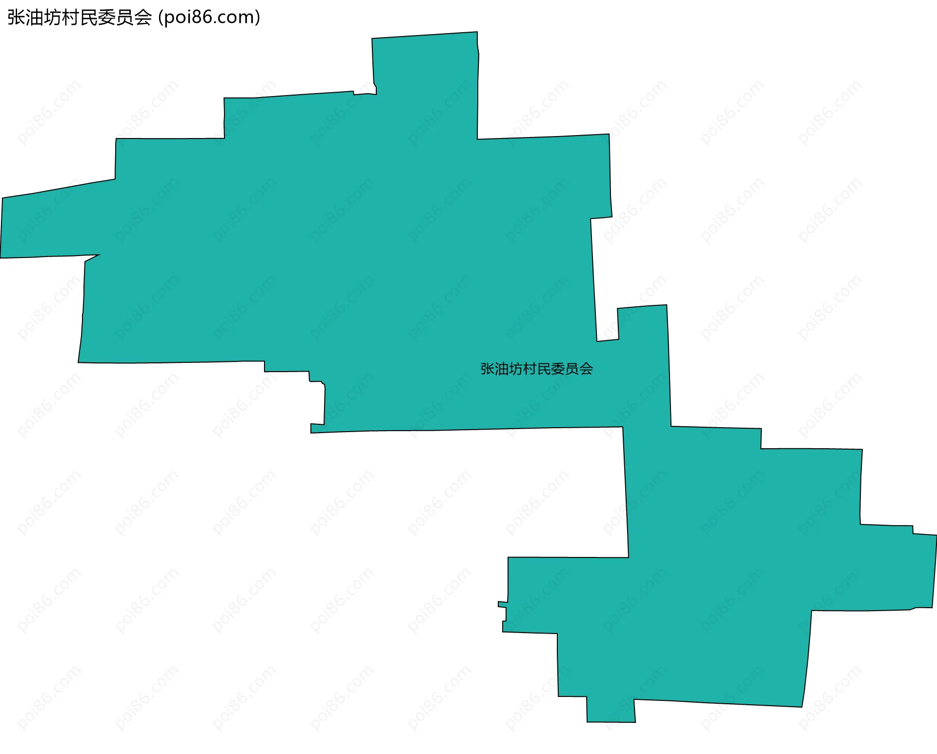 张油坊村民委员会边界地图