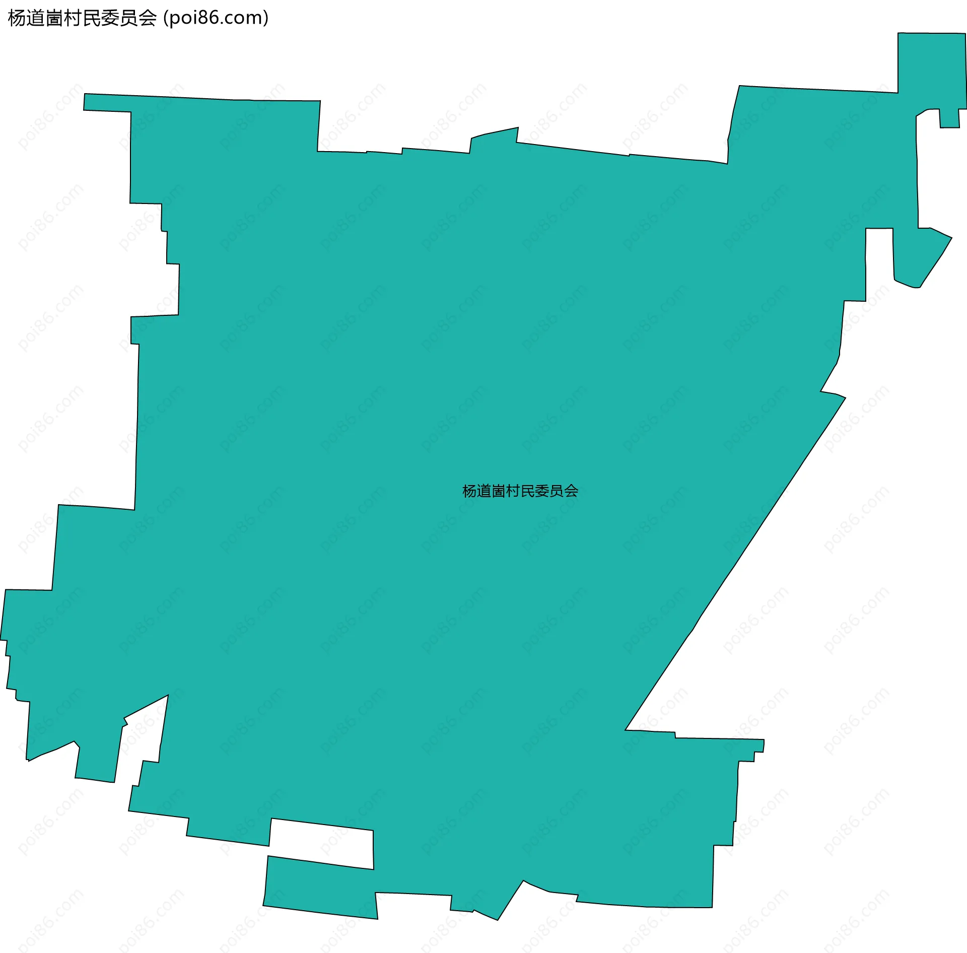 杨道崮村民委员会边界地图