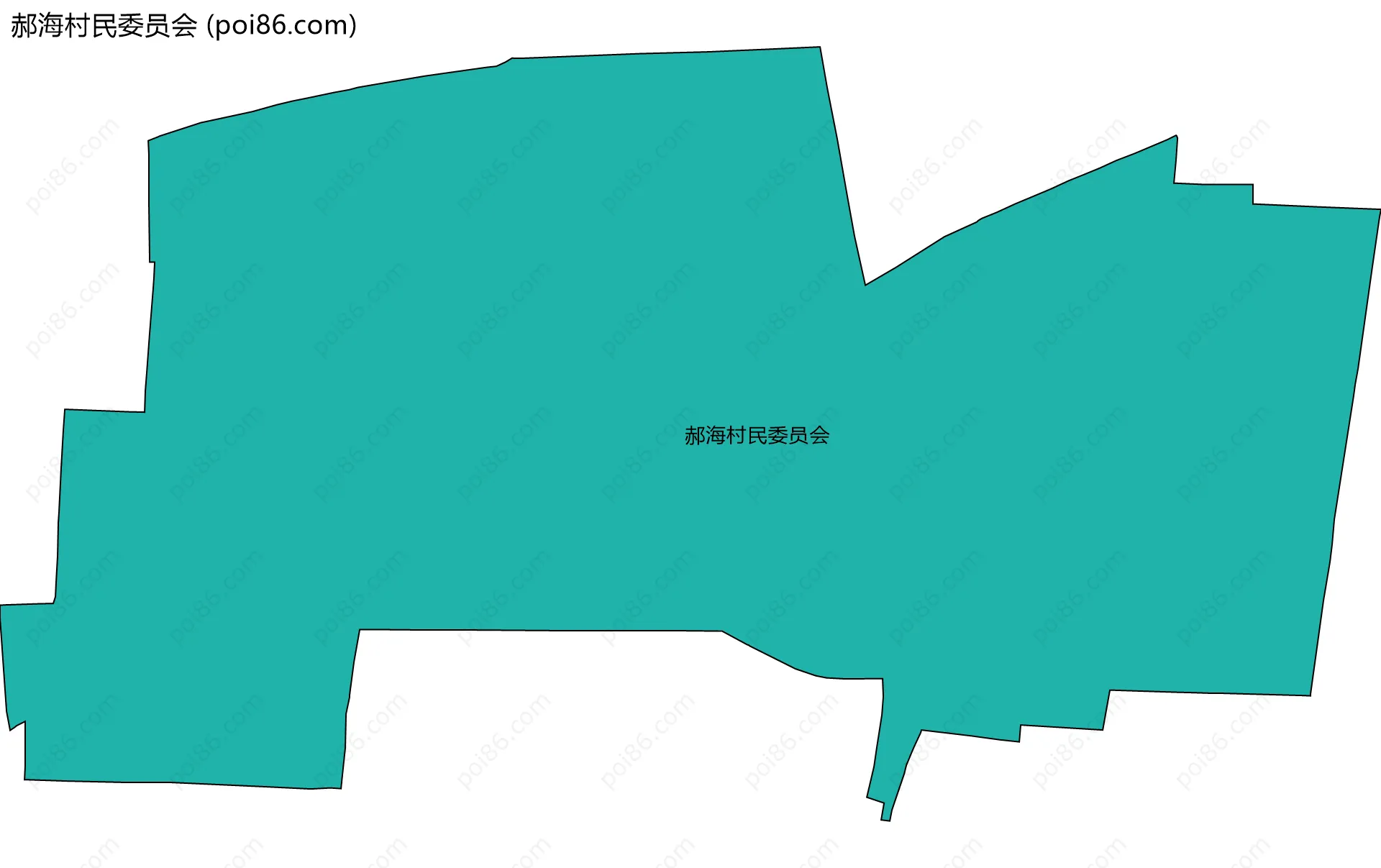 郝海村民委员会边界地图