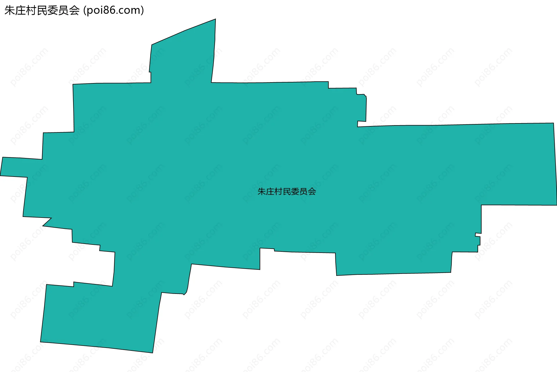 朱庄村民委员会边界地图