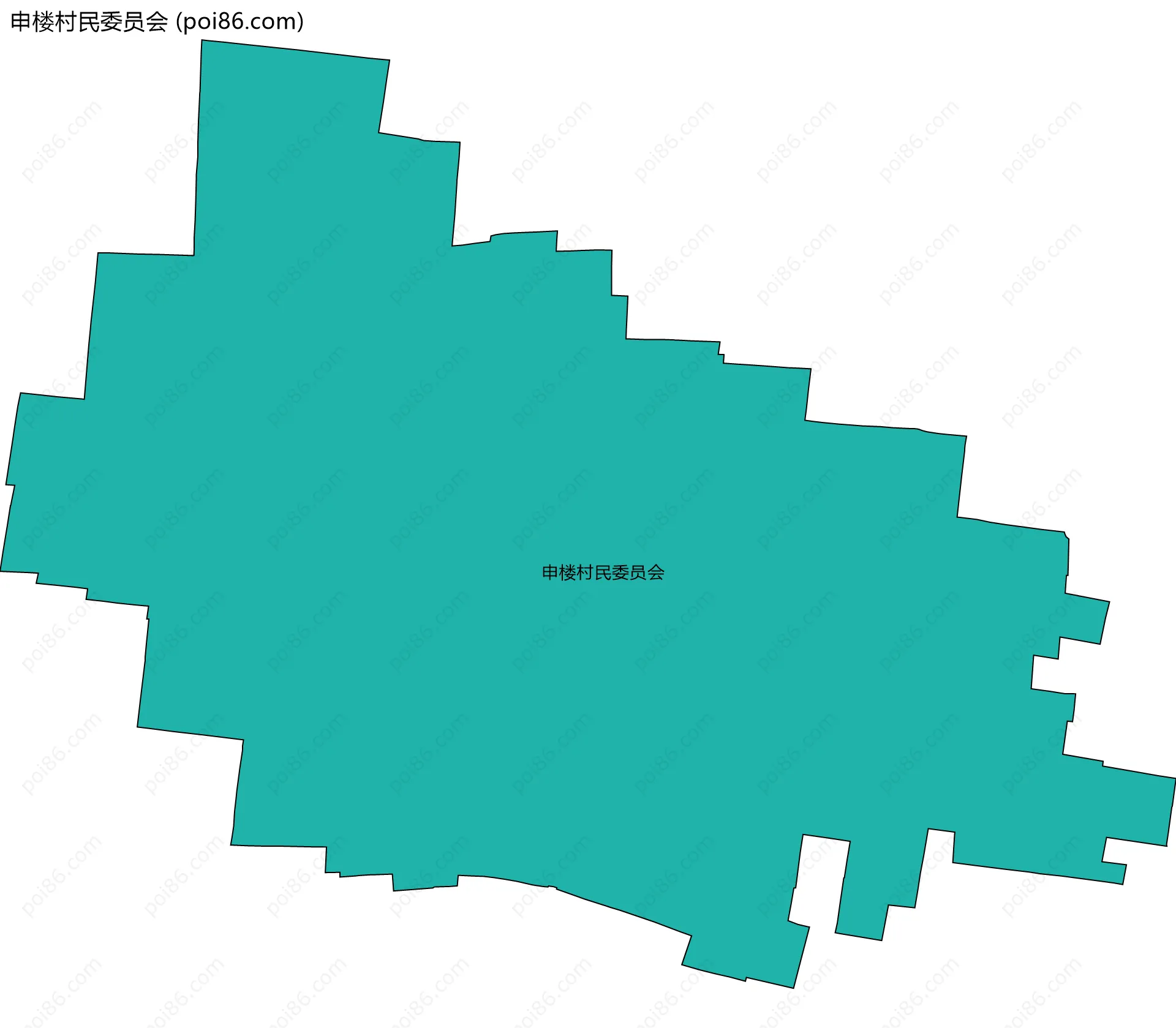 申楼村民委员会边界地图