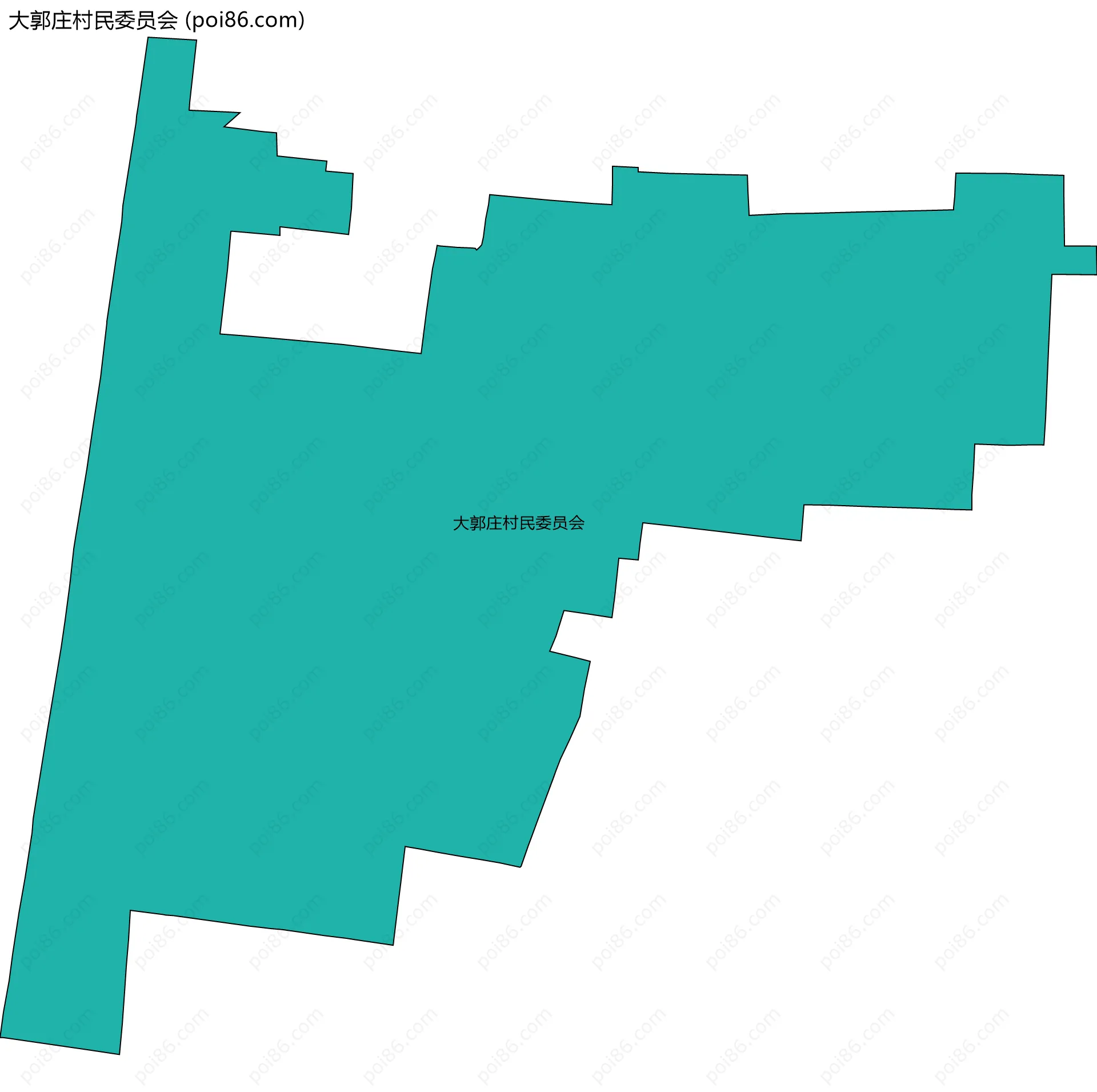 大郭庄村民委员会边界地图