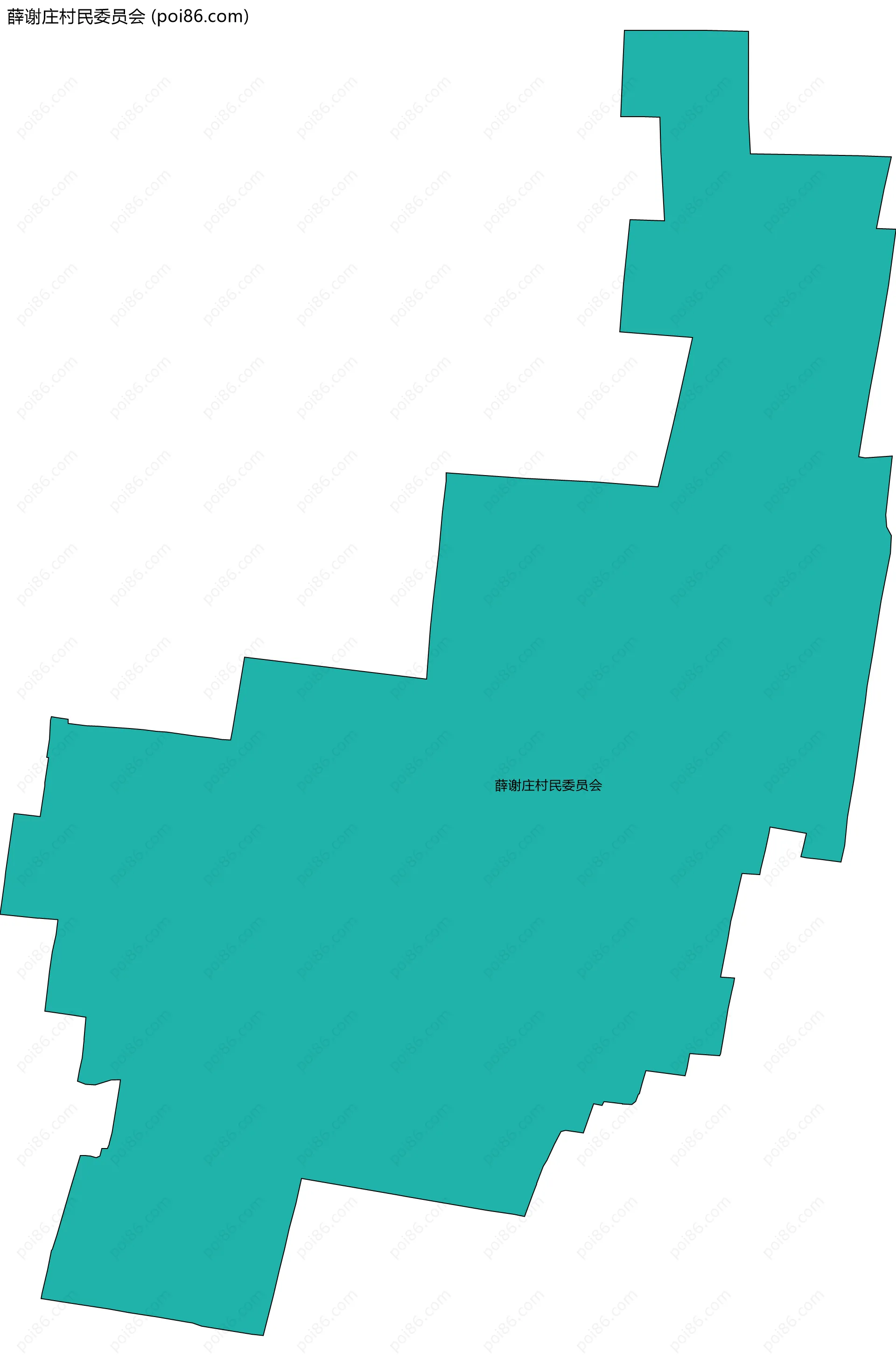 薛谢庄村民委员会边界地图
