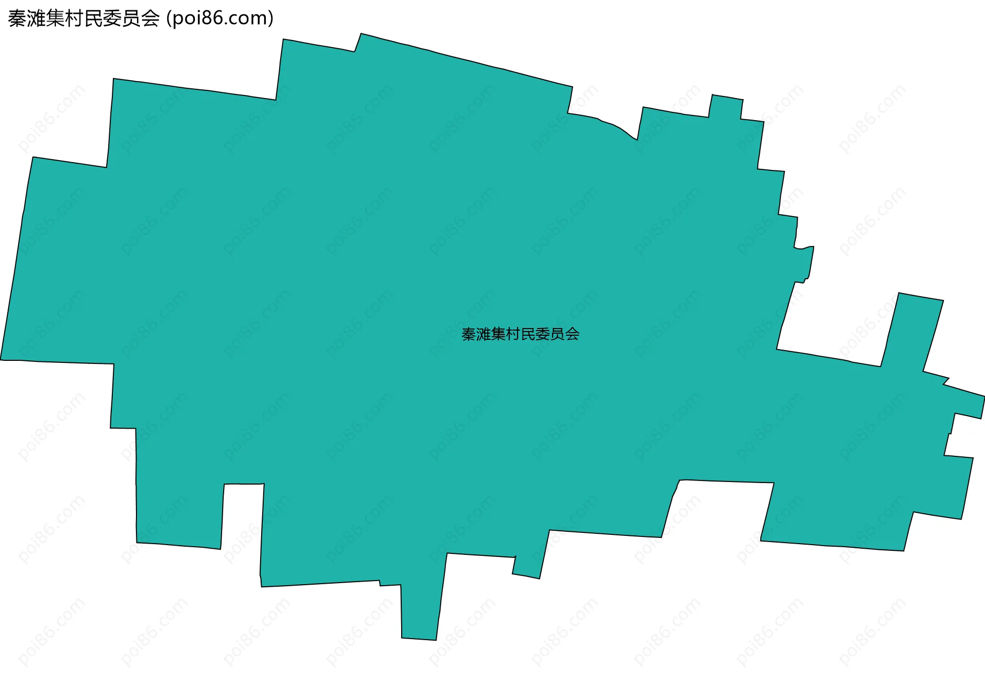 秦滩集村民委员会边界地图