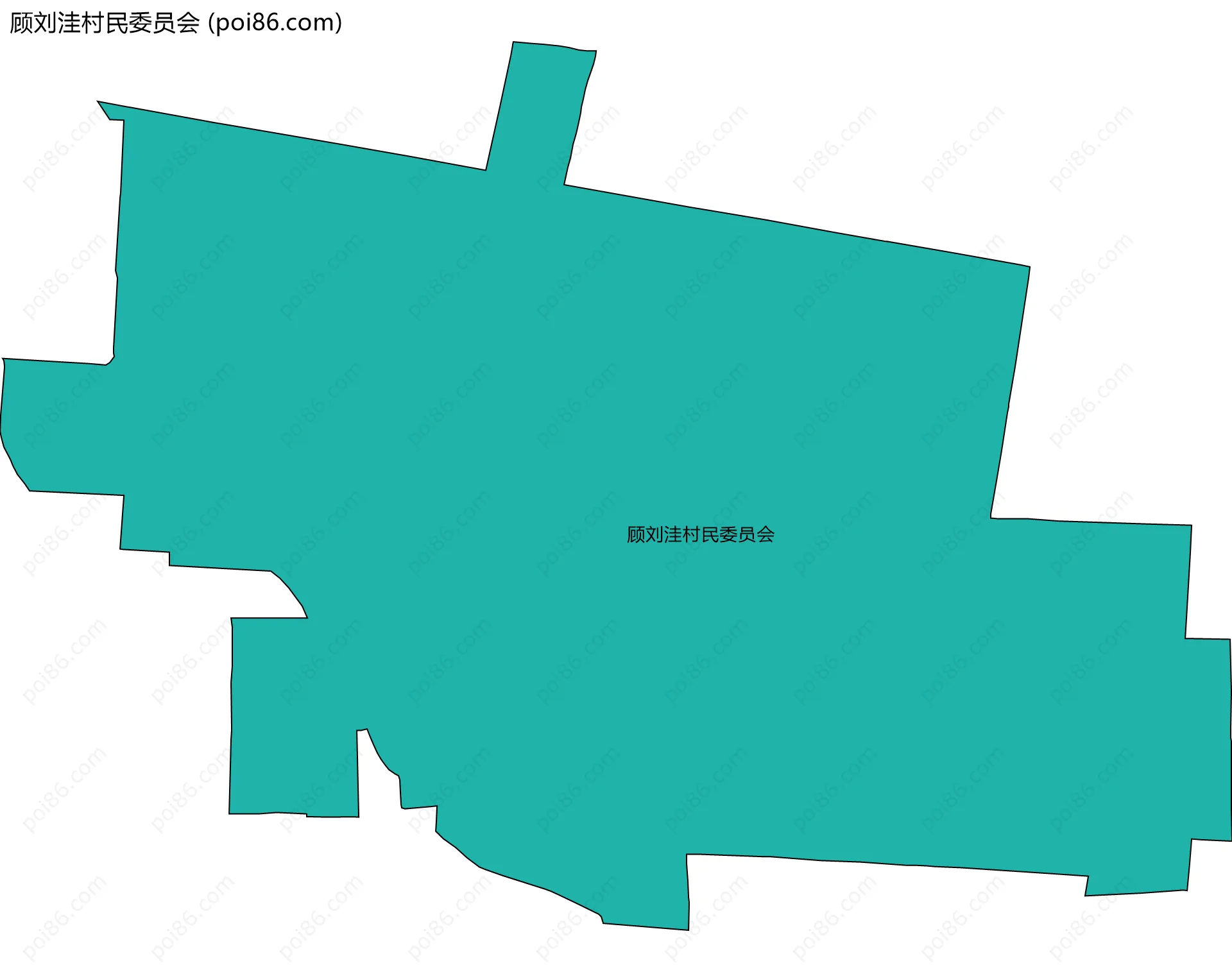 顾刘洼村民委员会边界地图