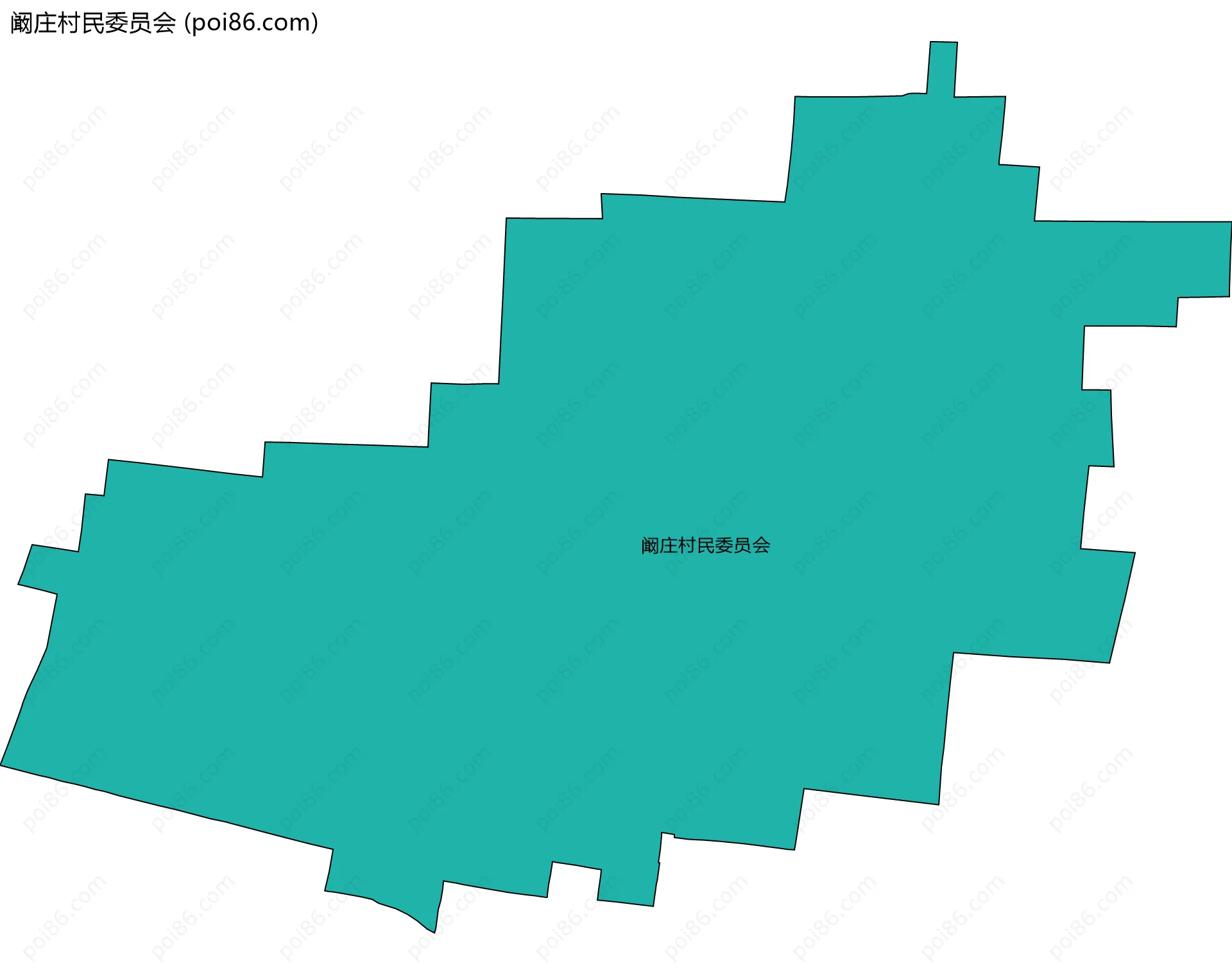 阚庄村民委员会边界地图