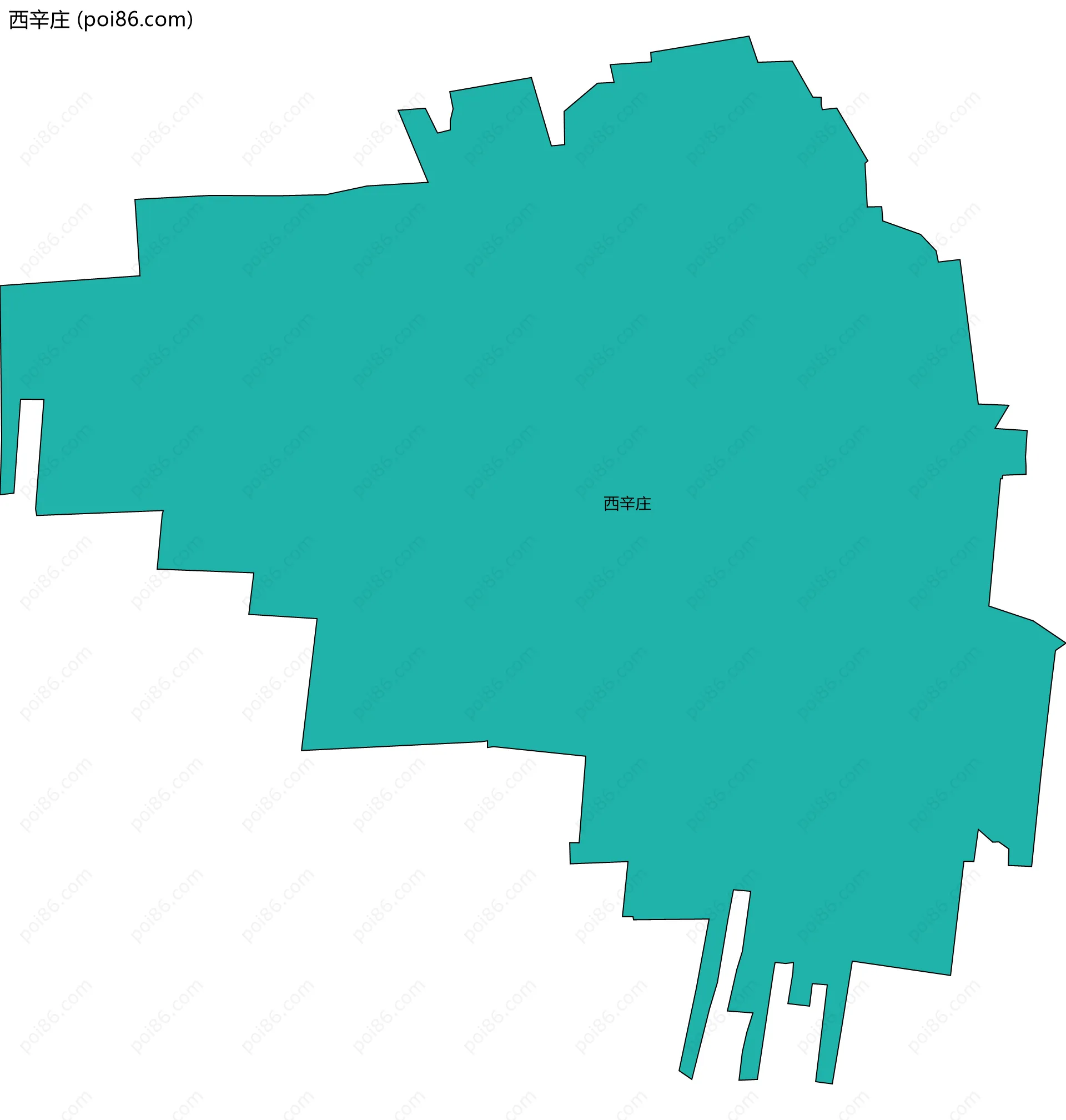 西辛庄边界地图