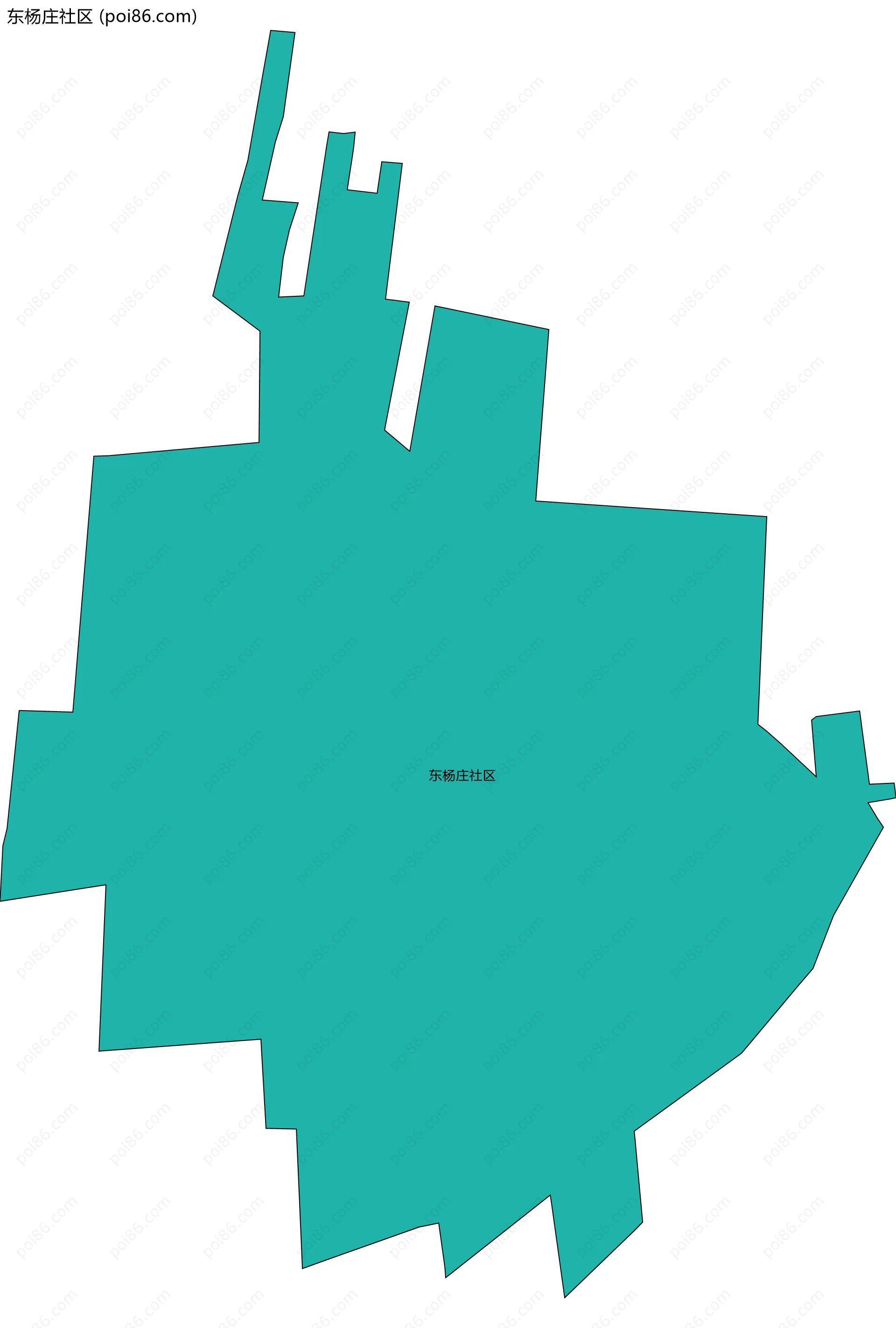 东杨庄社区边界地图