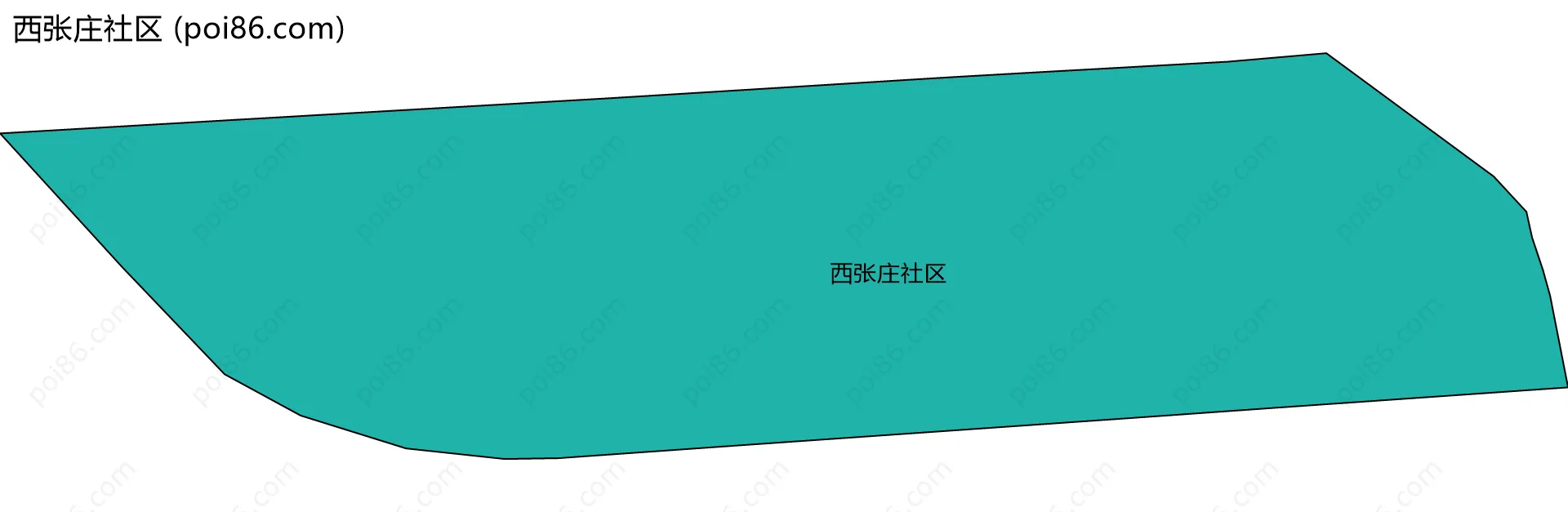 西张庄社区边界地图