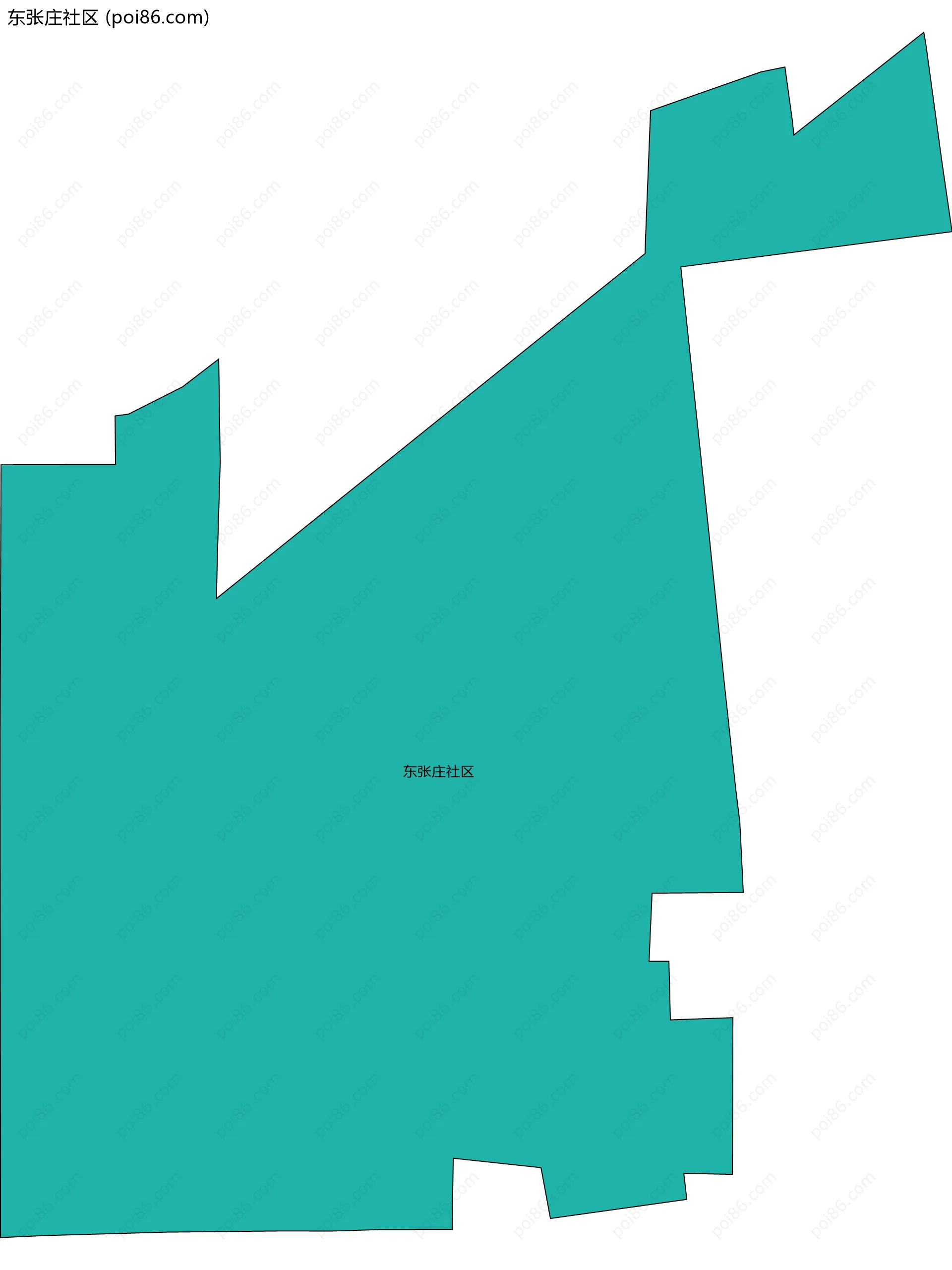 东张庄社区边界地图