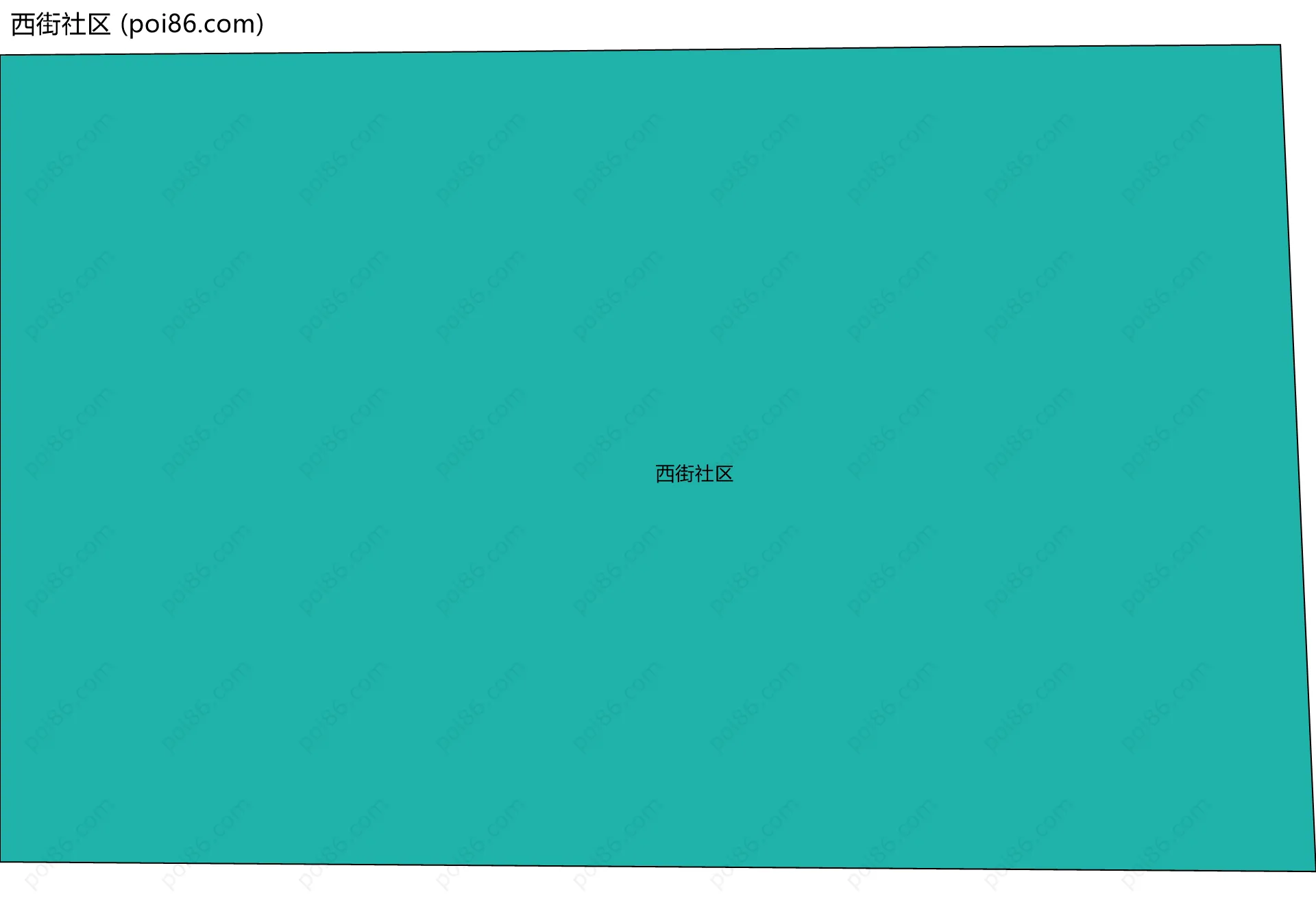 西街社区边界地图