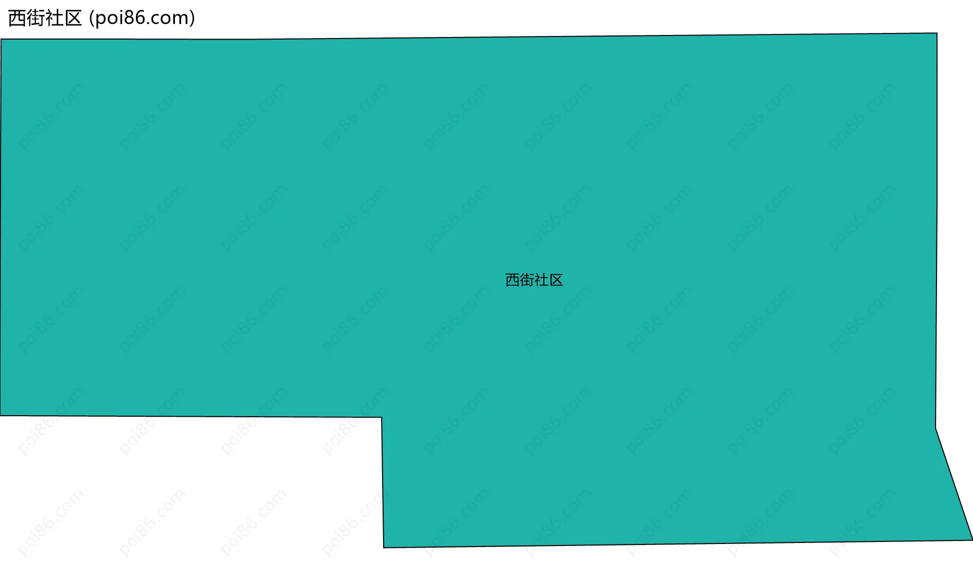 西街社区边界地图