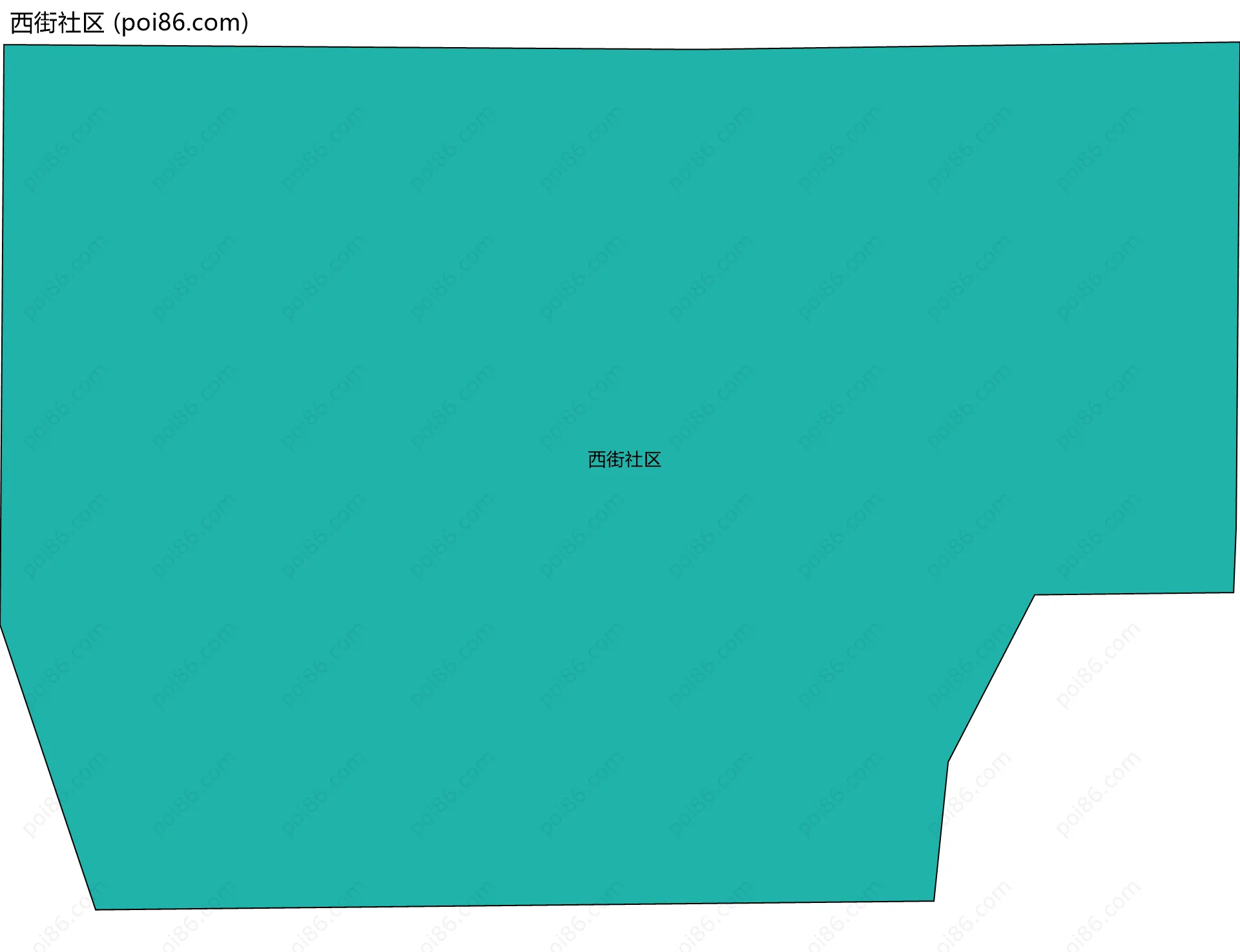 西街社区边界地图