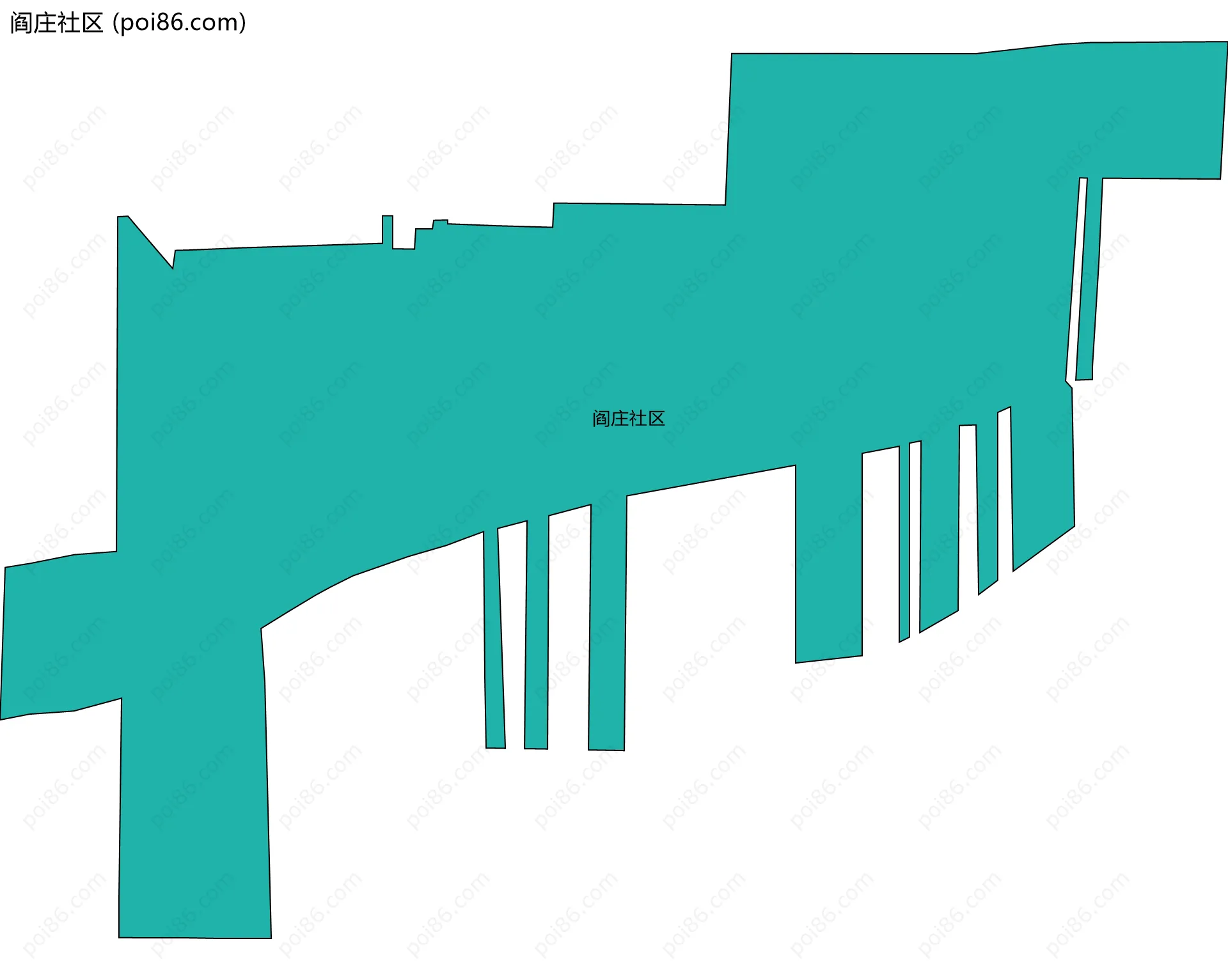 阎庄社区边界地图