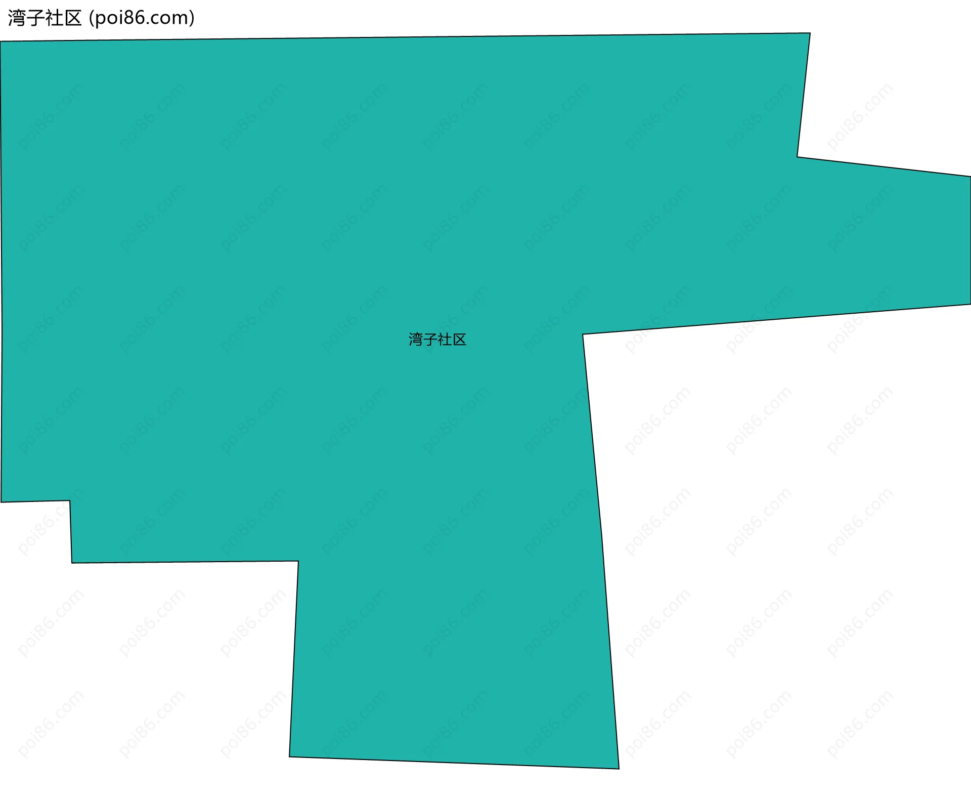 湾子社区边界地图