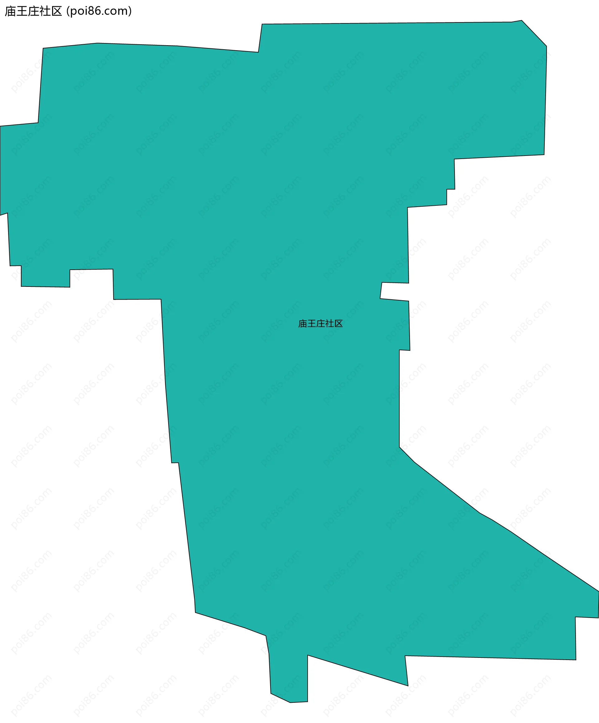 庙王庄社区边界地图