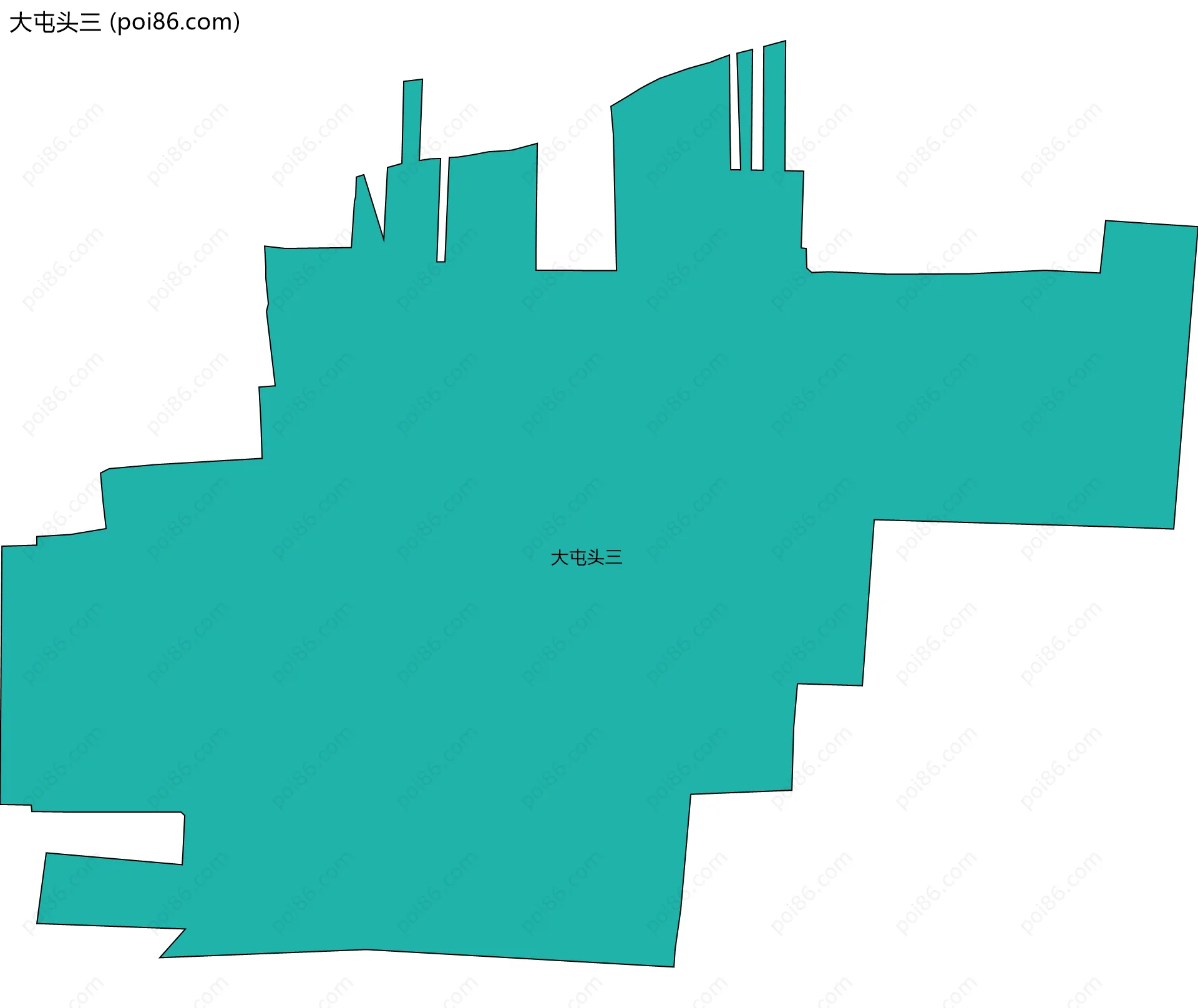 大屯头三边界地图