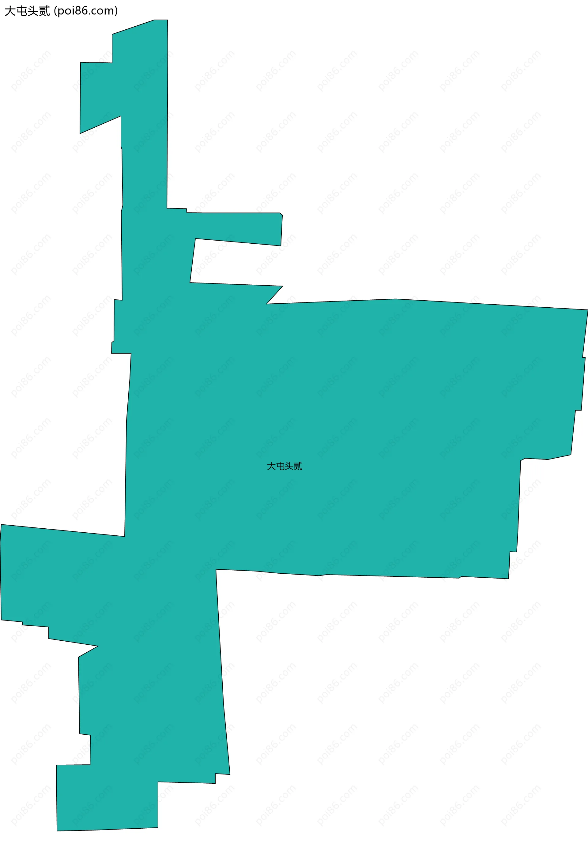 大屯头贰边界地图