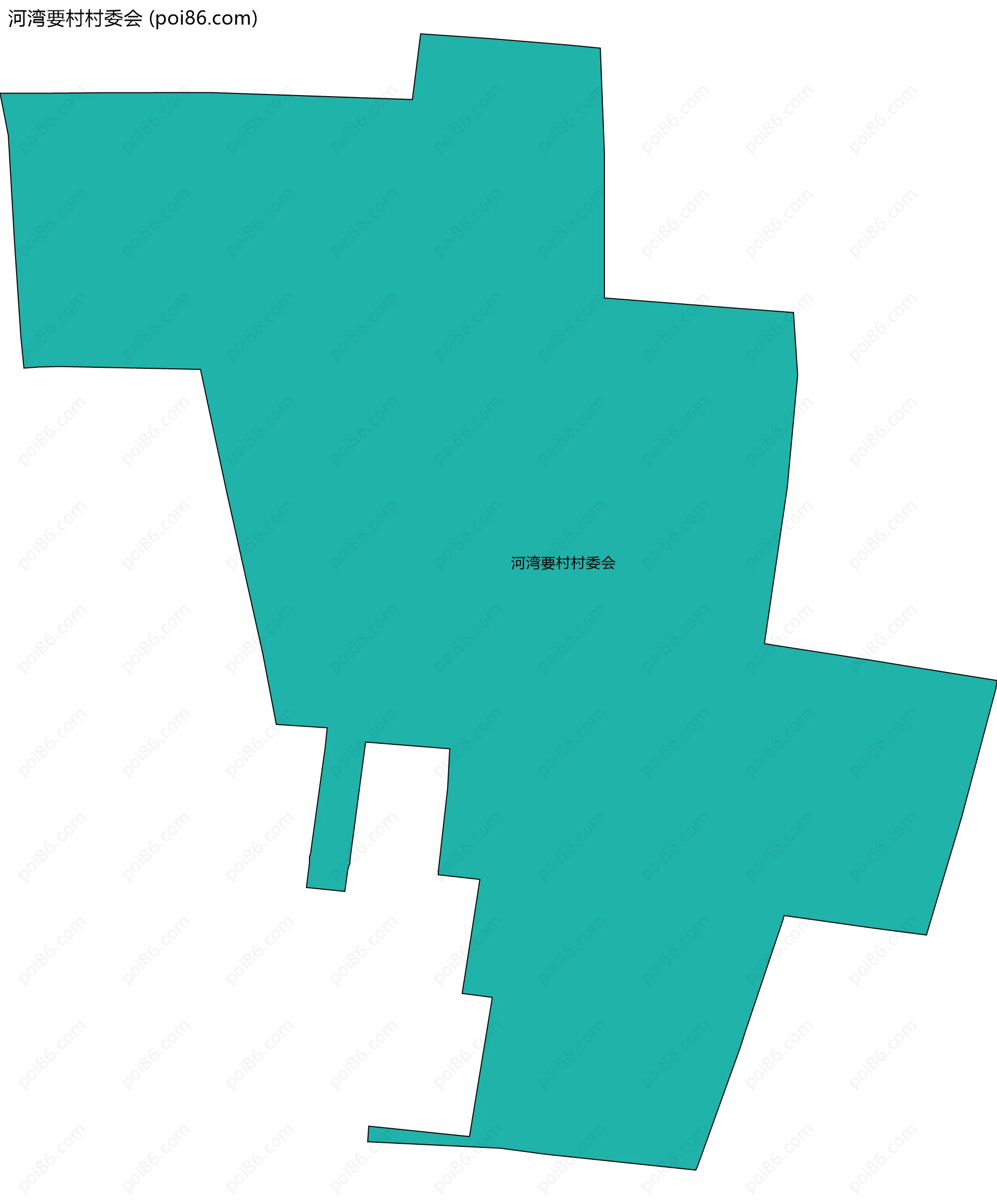 河湾要村村委会边界地图