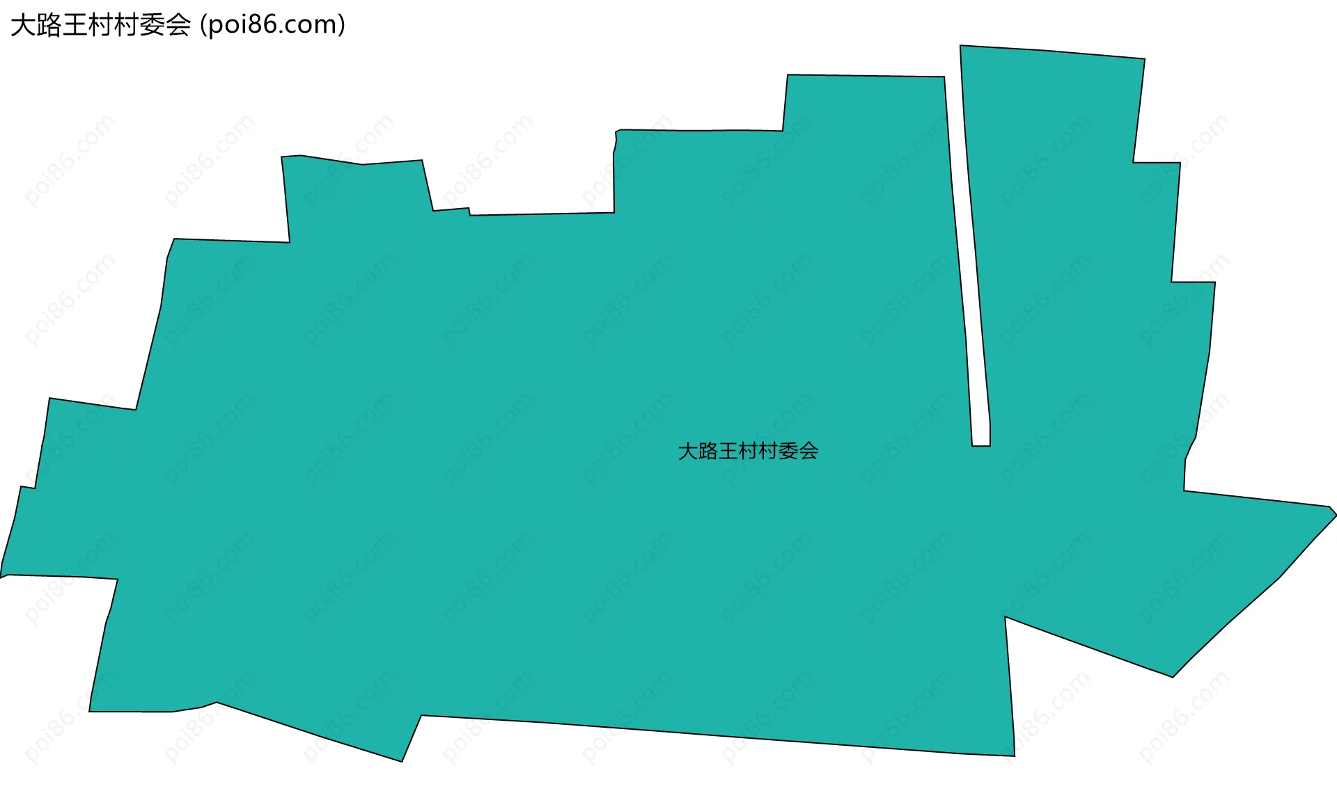 大路王村村委会边界地图