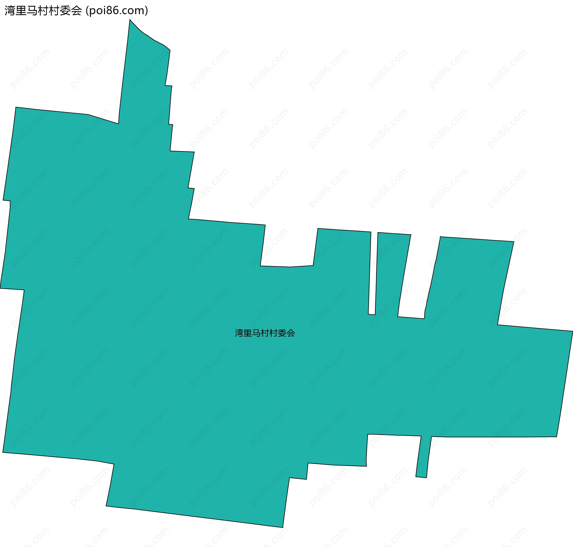 湾里马村村委会边界地图