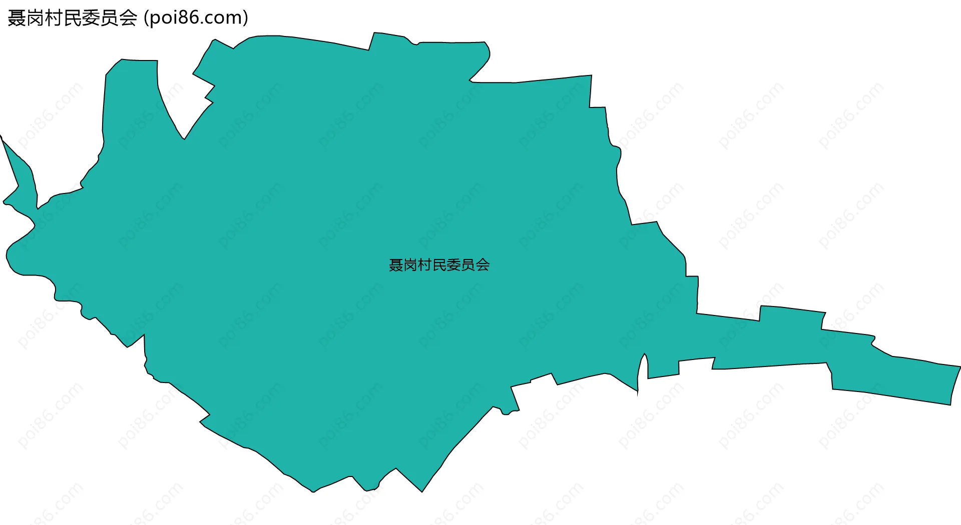 聂岗村民委员会边界地图