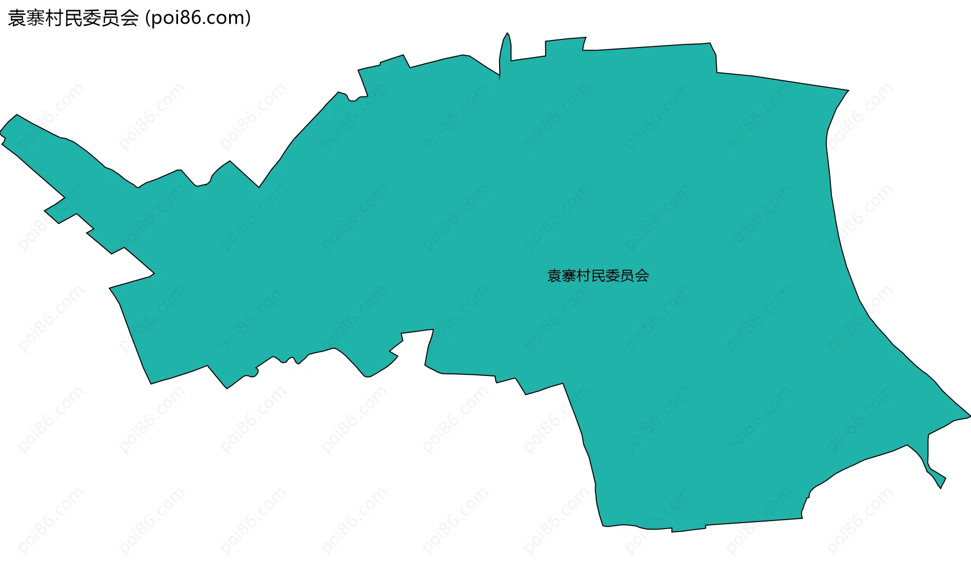 袁寨村民委员会边界地图