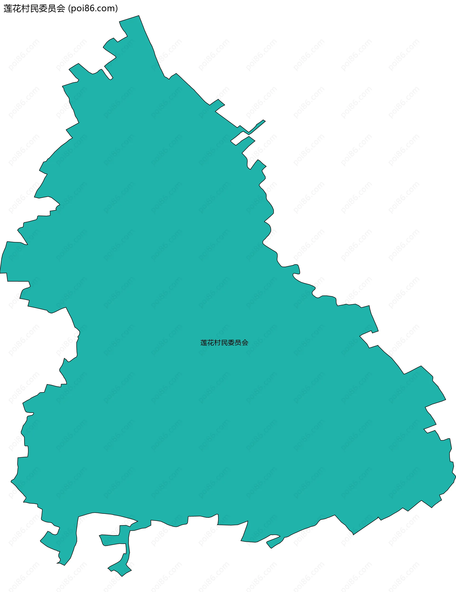 莲花村民委员会边界地图