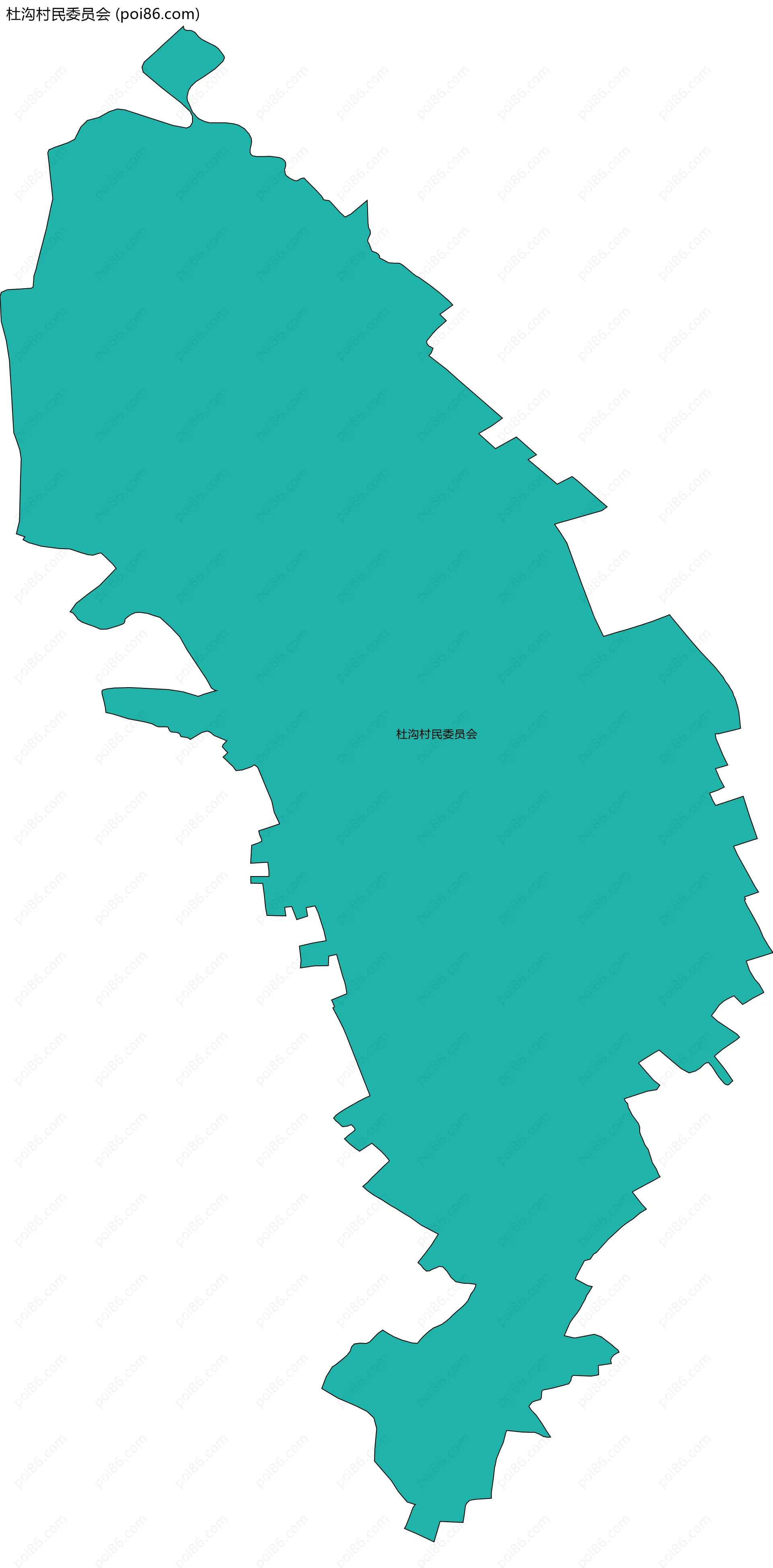 杜沟村民委员会边界地图