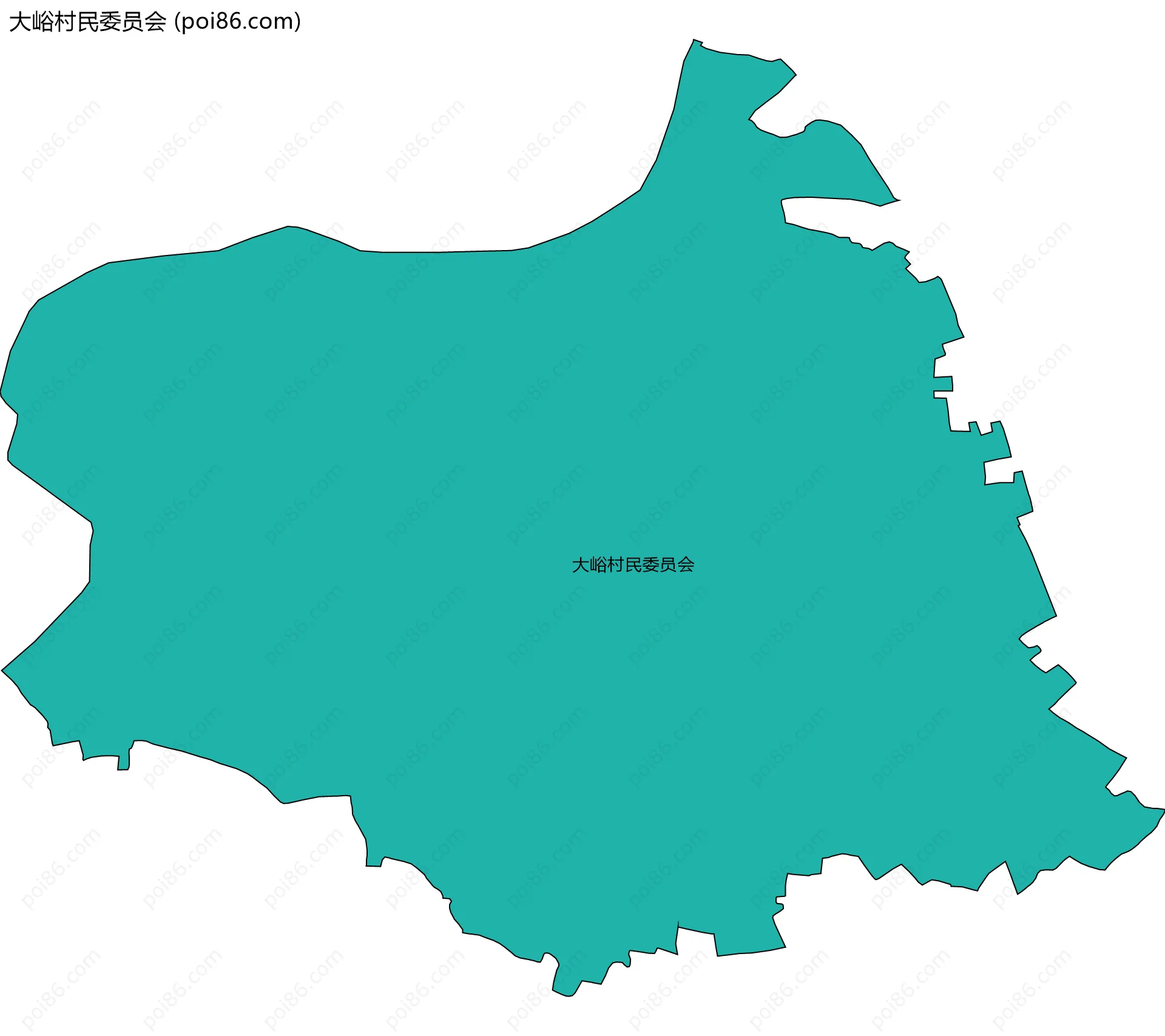 大峪村民委员会边界地图