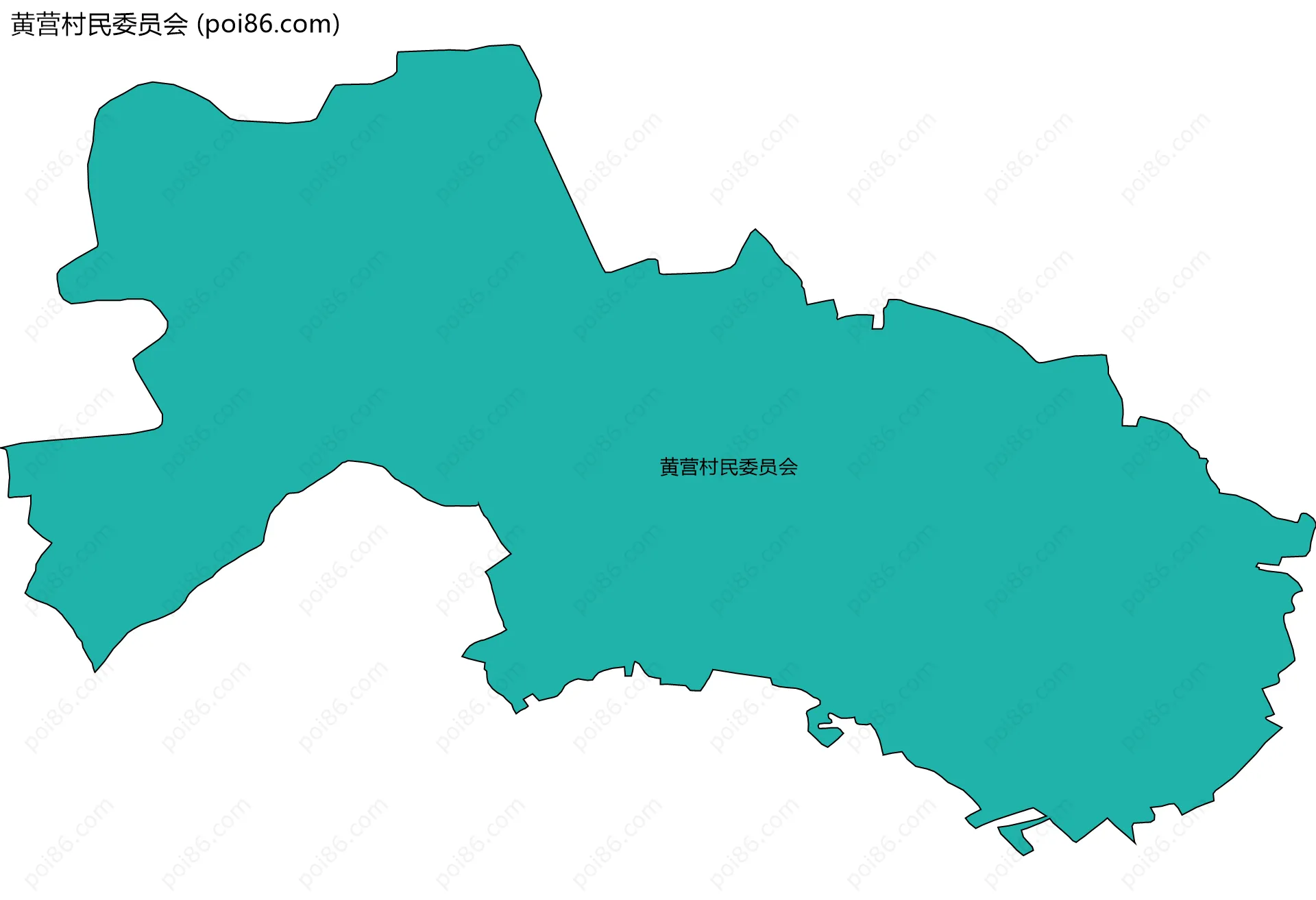 黄营村民委员会边界地图