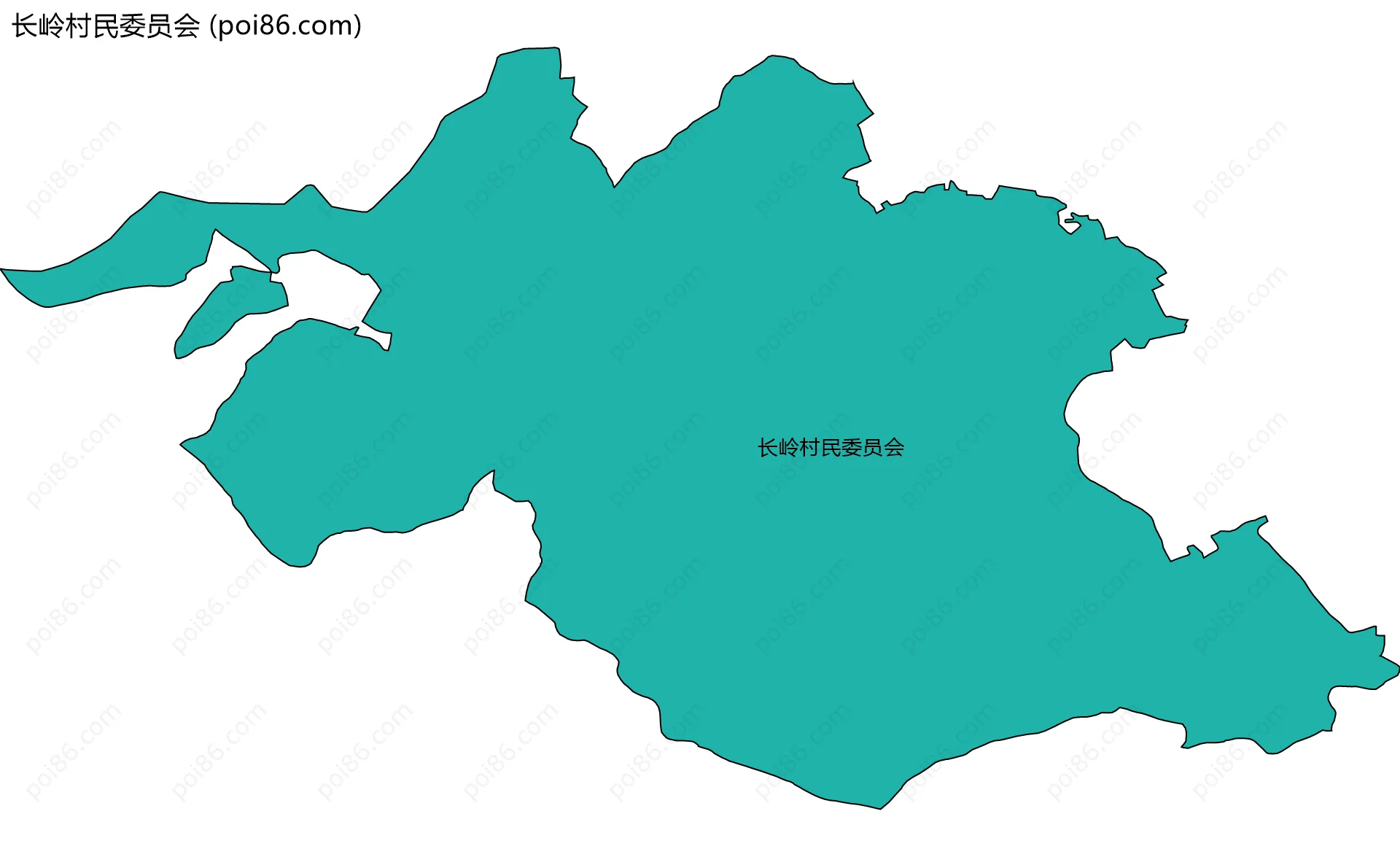 长岭村民委员会边界地图