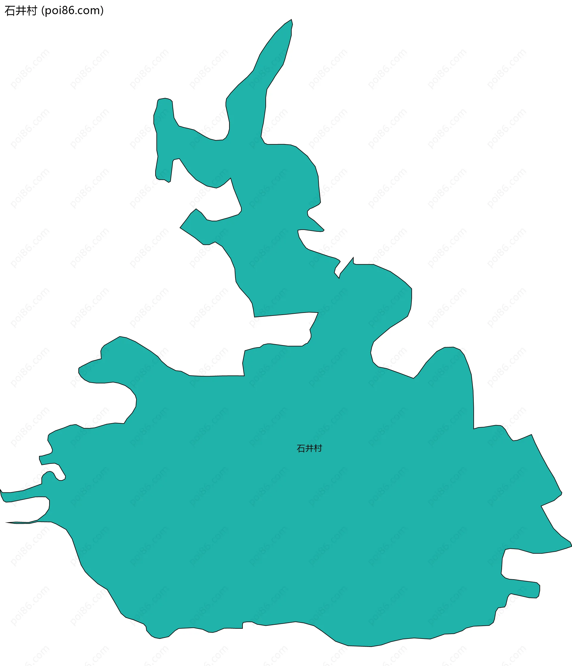 石井村边界地图