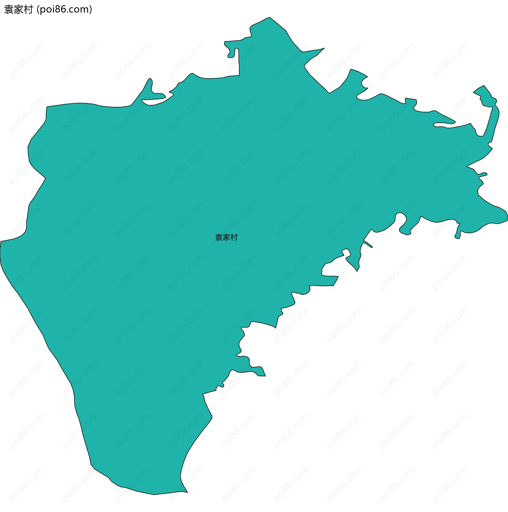 袁家村边界地图