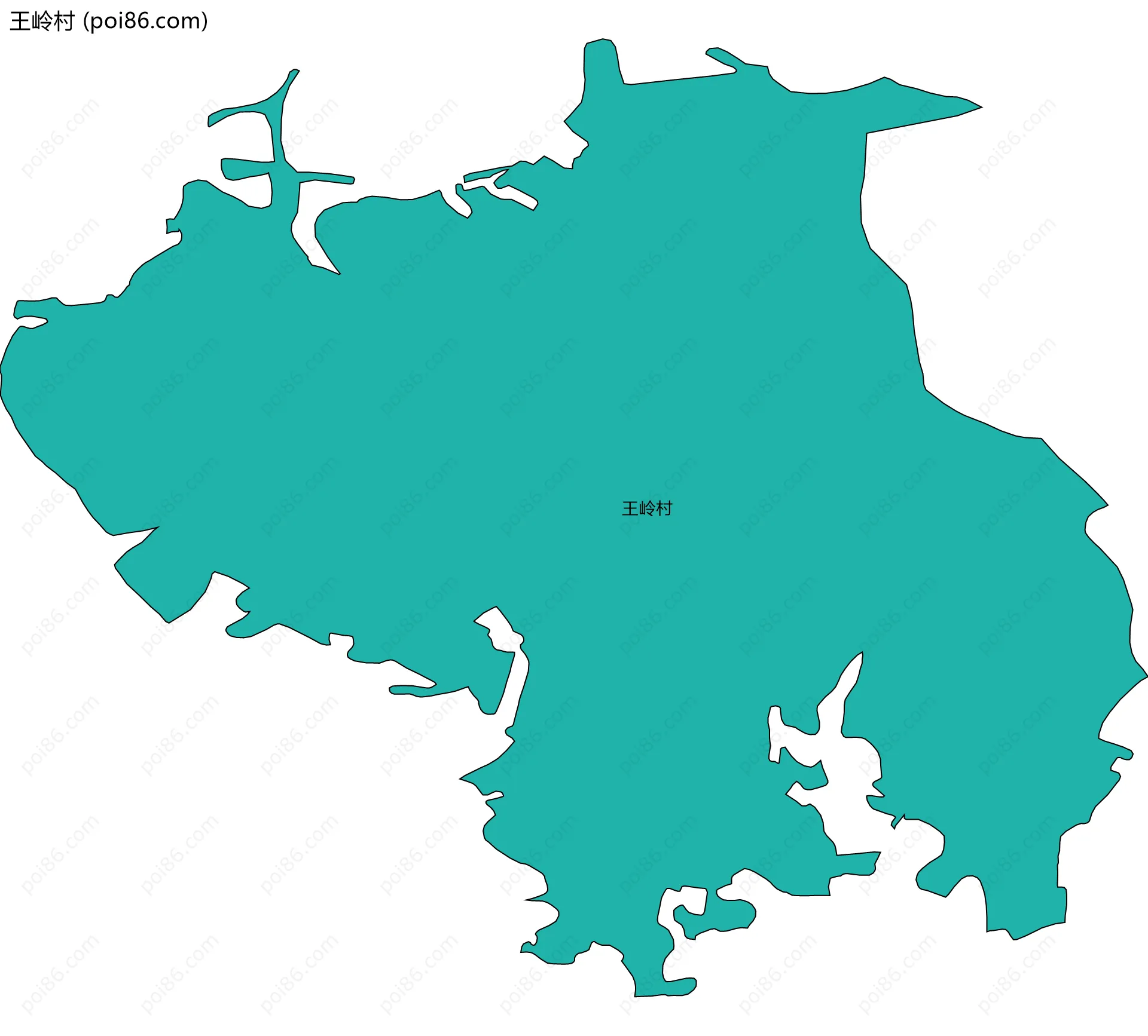 王岭村边界地图