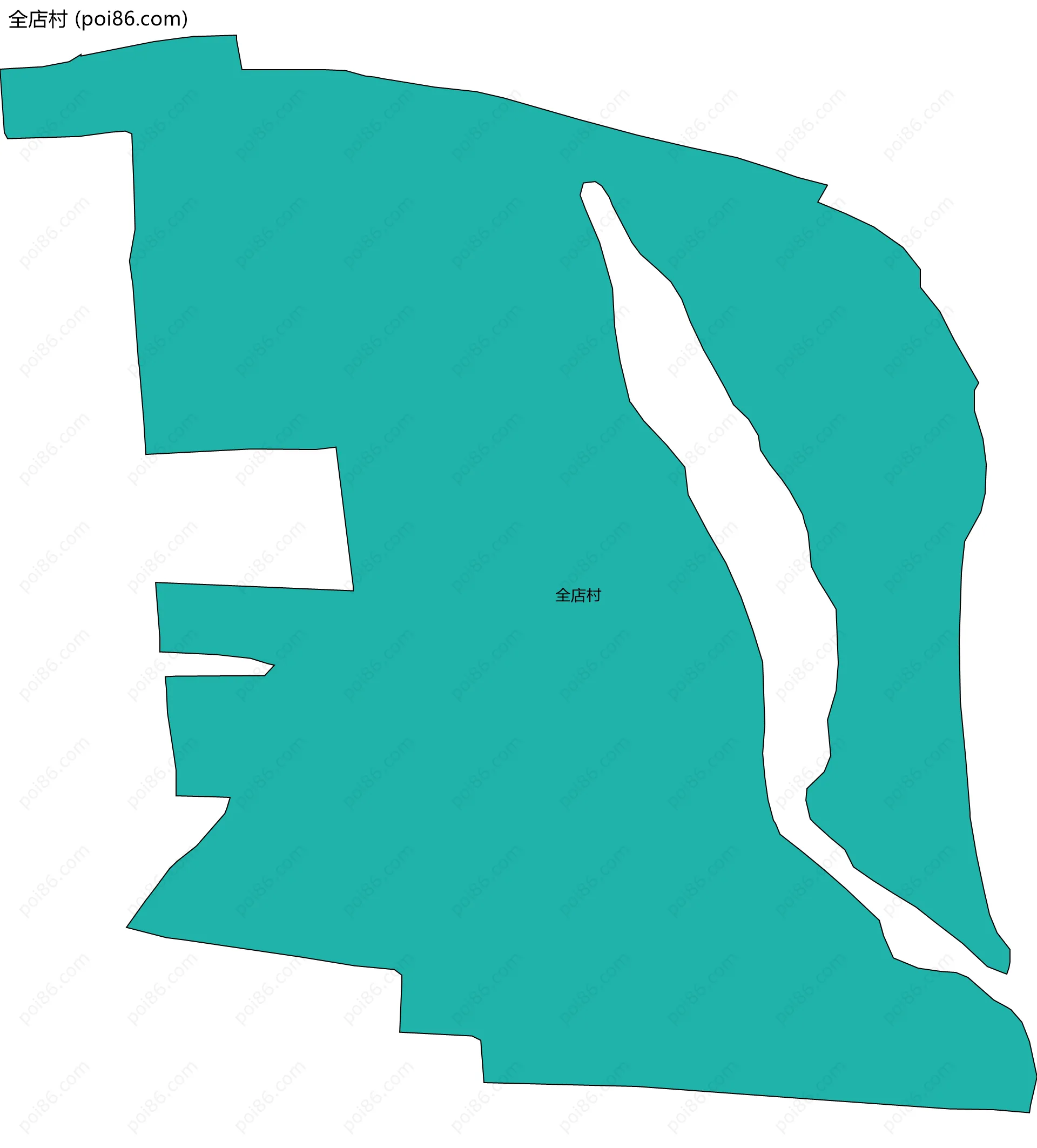 全店村边界地图