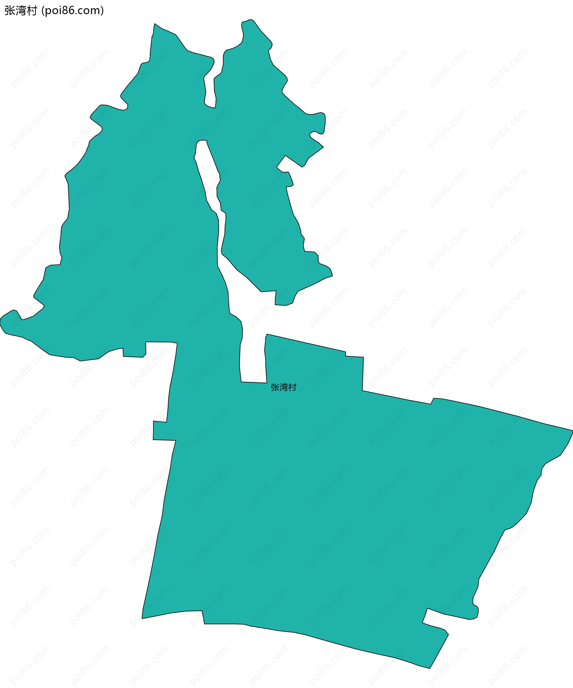 张湾村边界地图