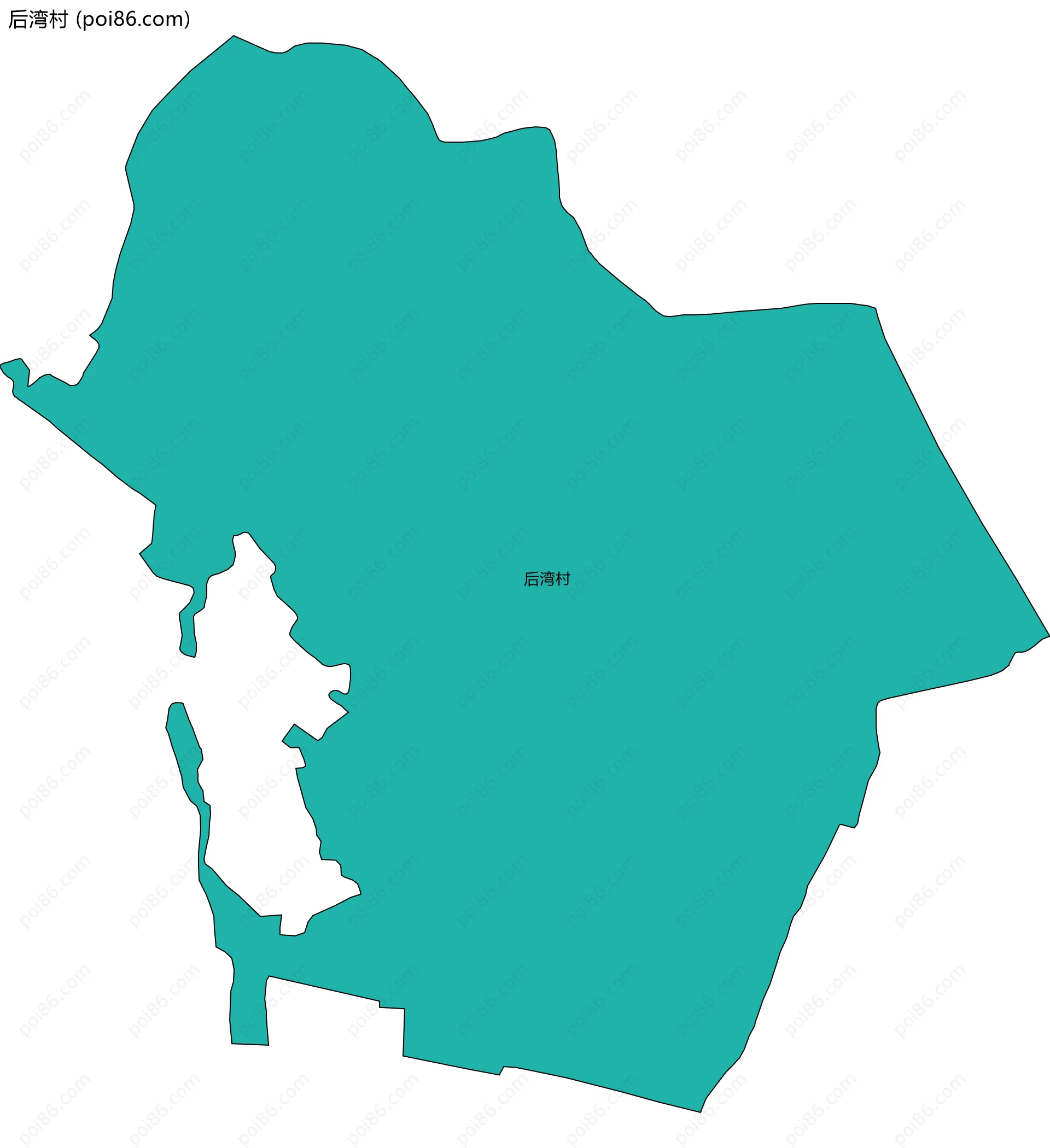 后湾村边界地图