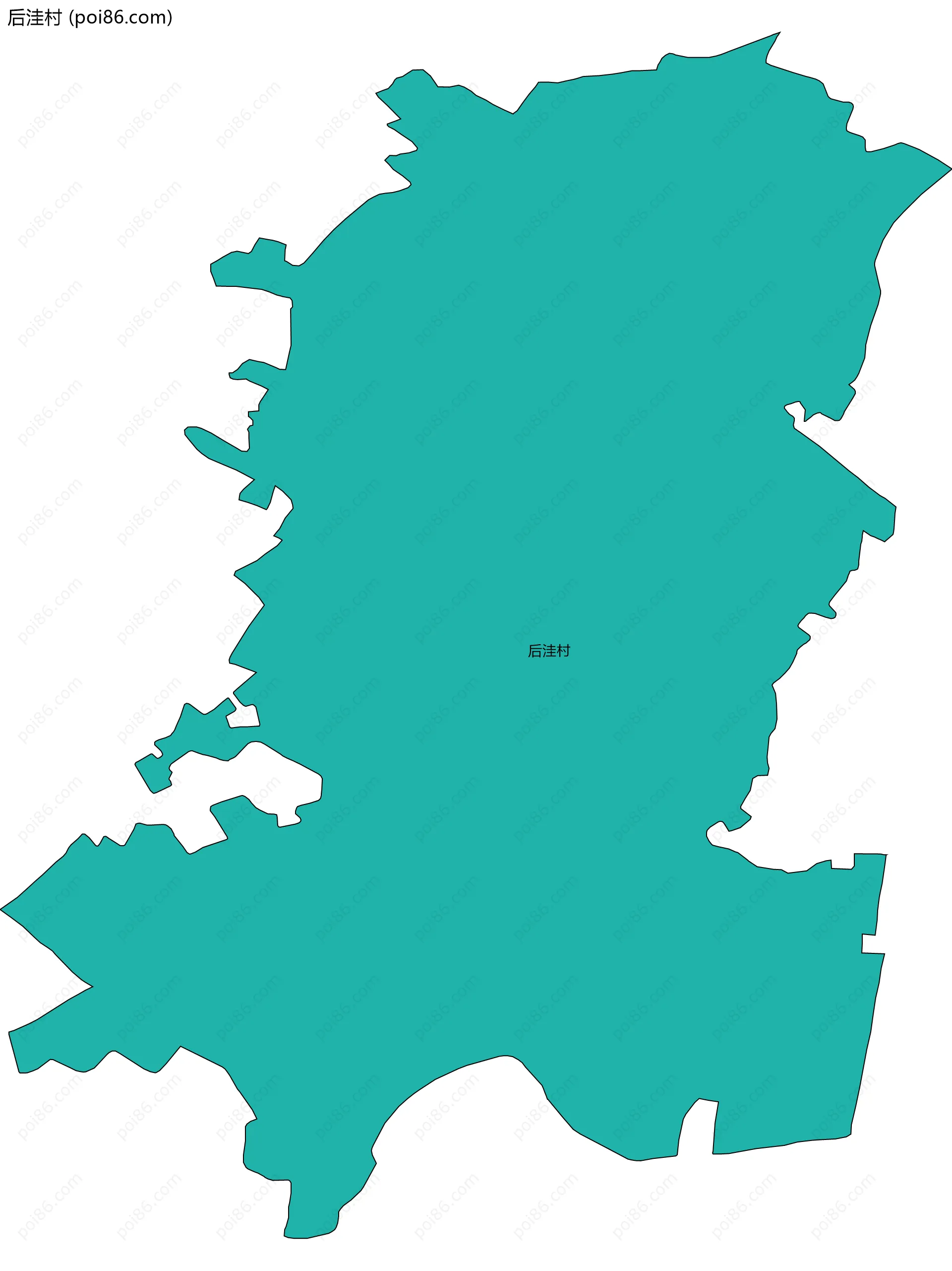 后洼村边界地图