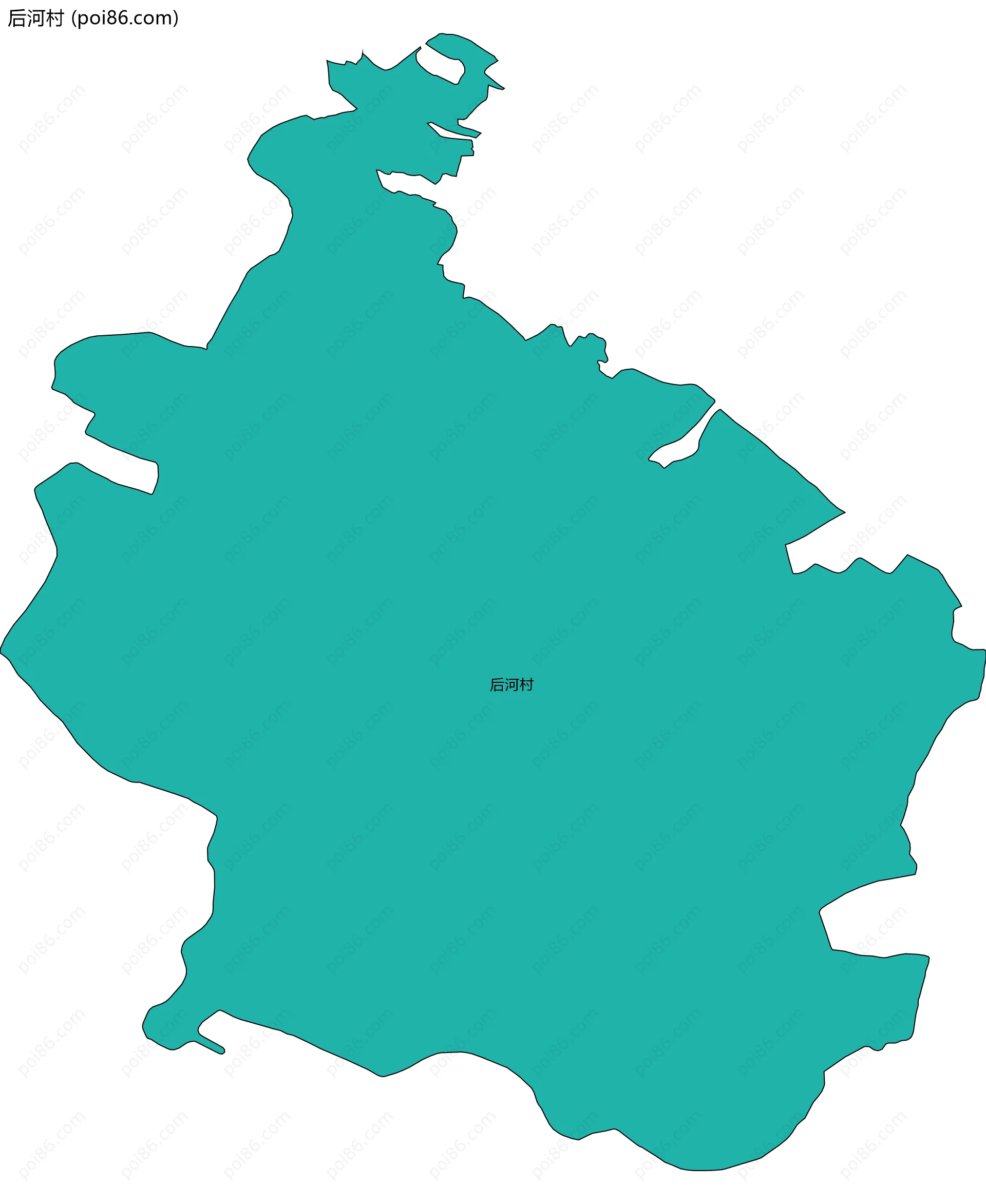 后河村边界地图