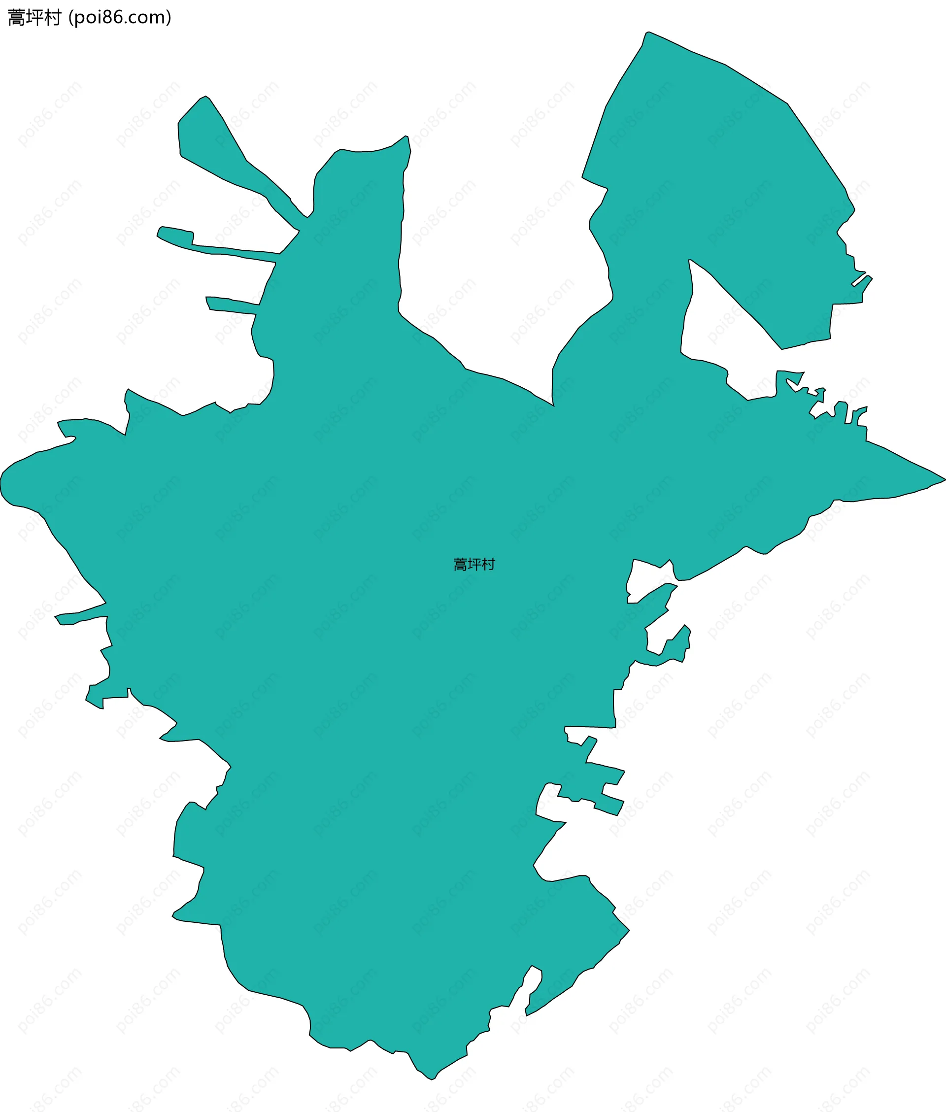 蒿坪村边界地图