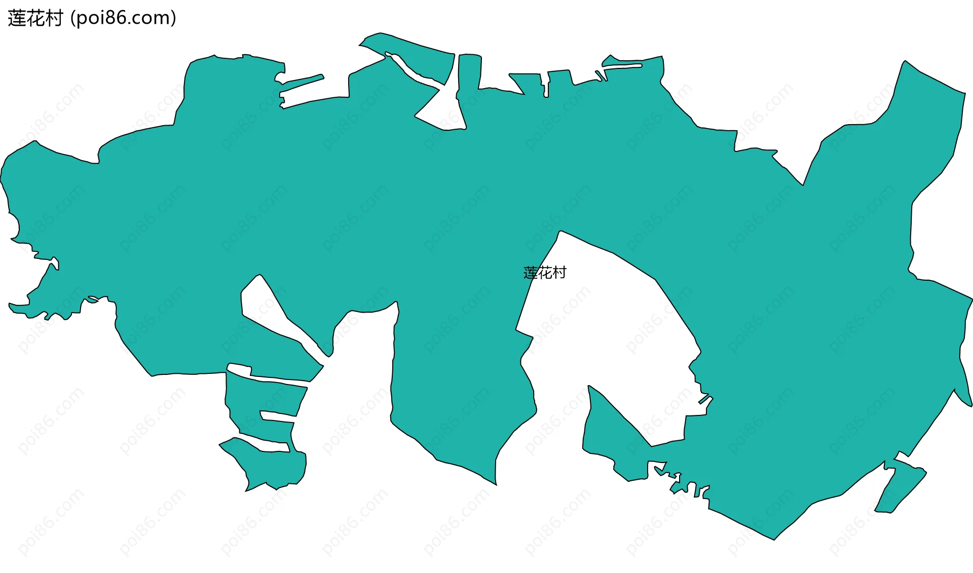 莲花村边界地图