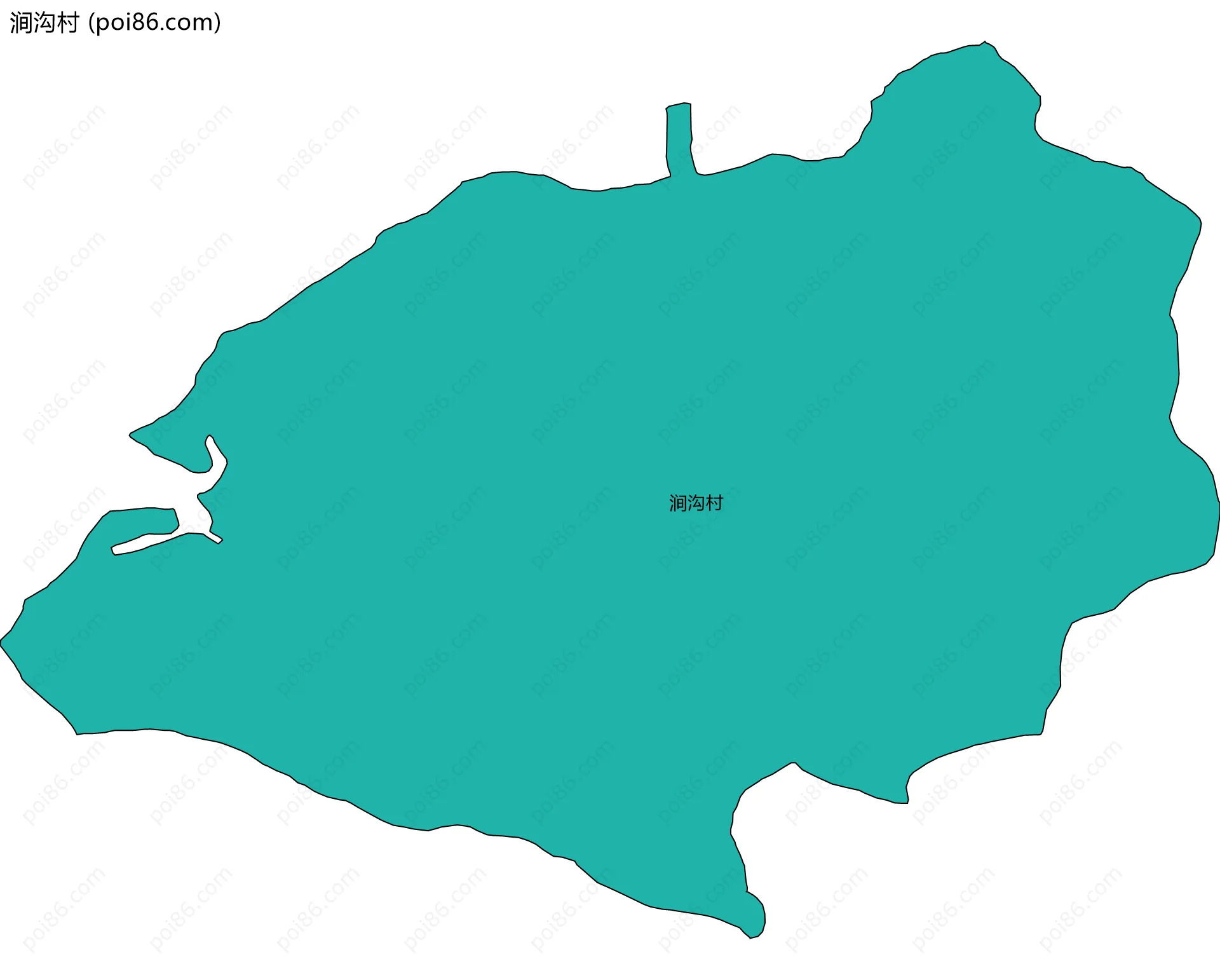 涧沟村边界地图