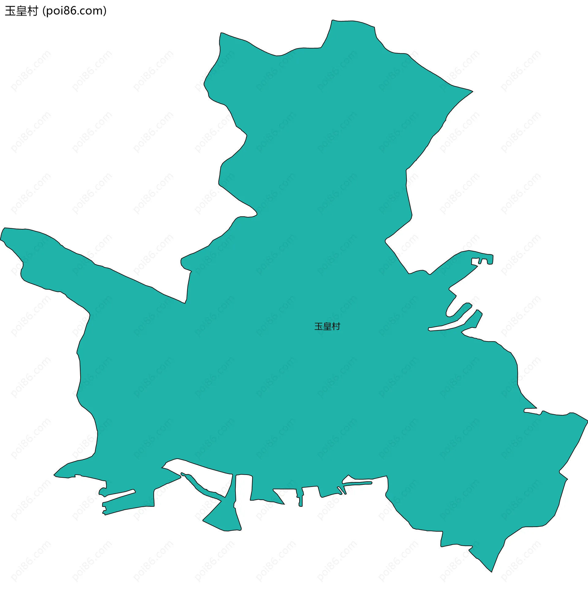 玉皇村边界地图